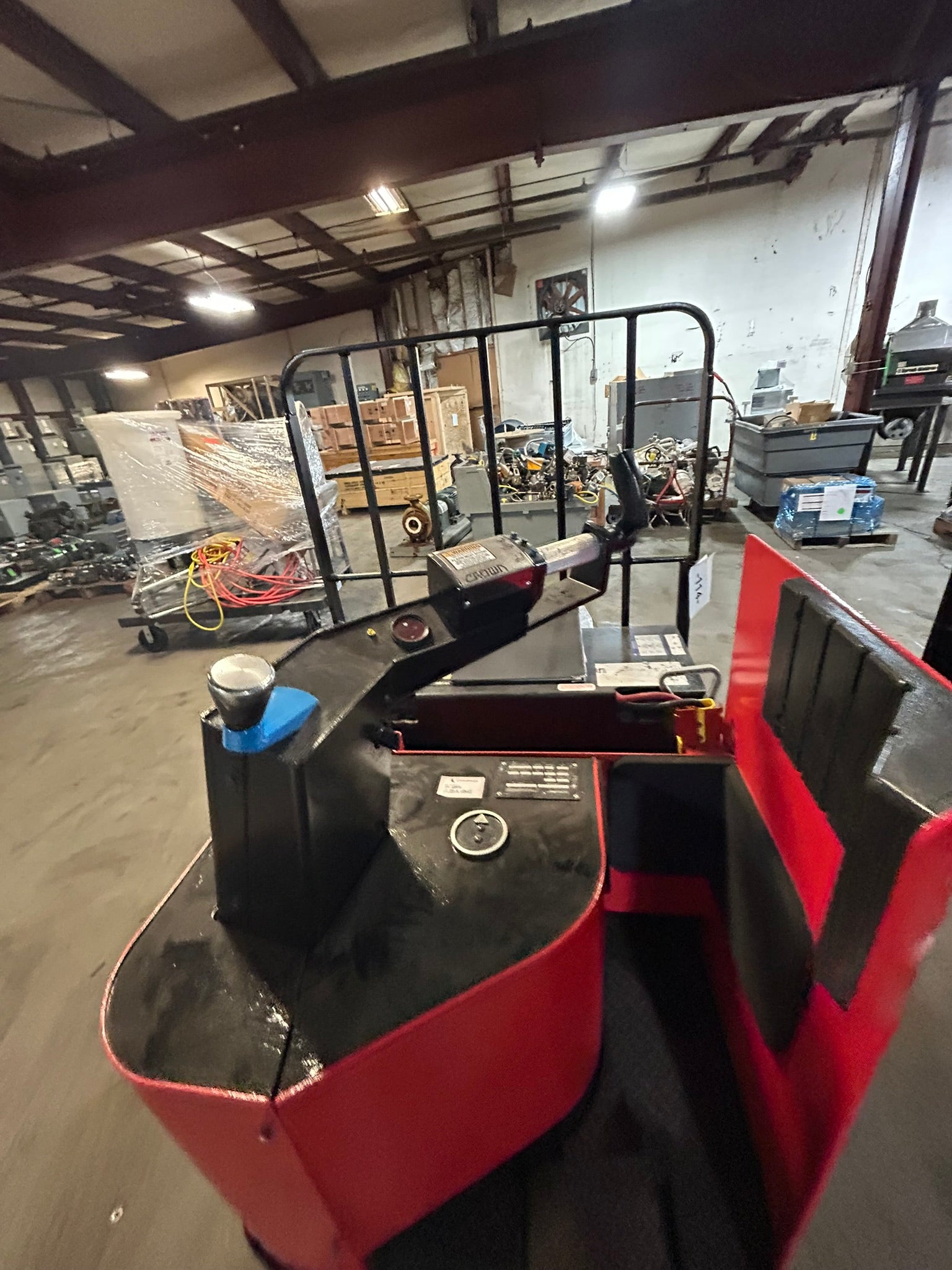 Crown 80PR-28-3 Electric Pallet Jack Stand-Up Rider Lift Long Forks 8000 Lb. 24V