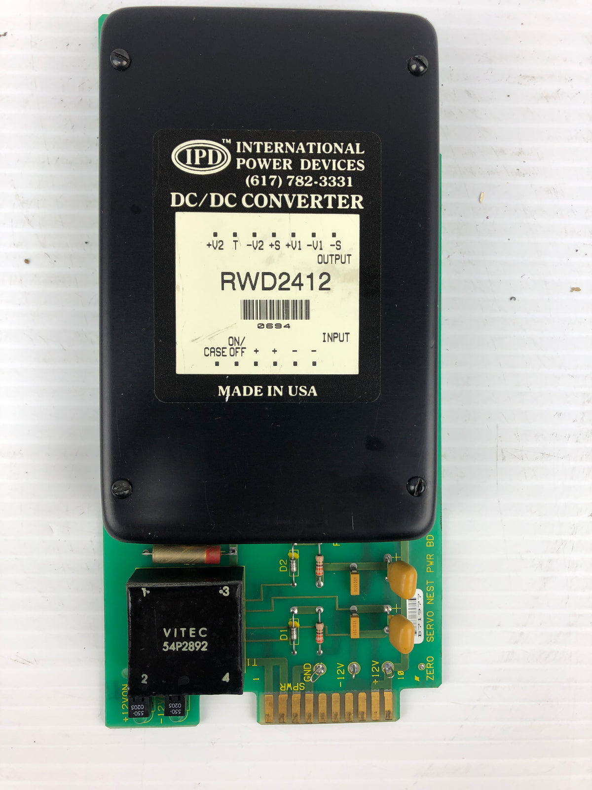 International Power Devices RWD2412 DC/DC Converter with Zero Servo Nest Board
