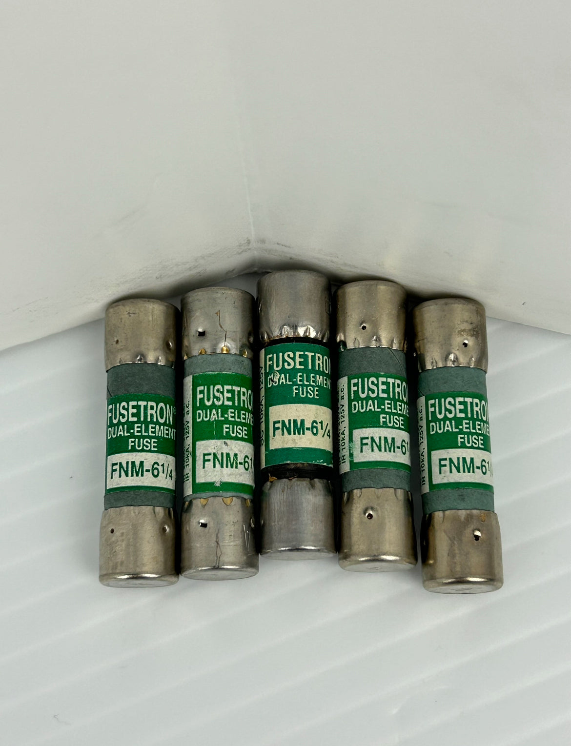Bussmann FNM-6-1/4 Fusetron Dual Element Fuse 6-1/4A - Lot of 5