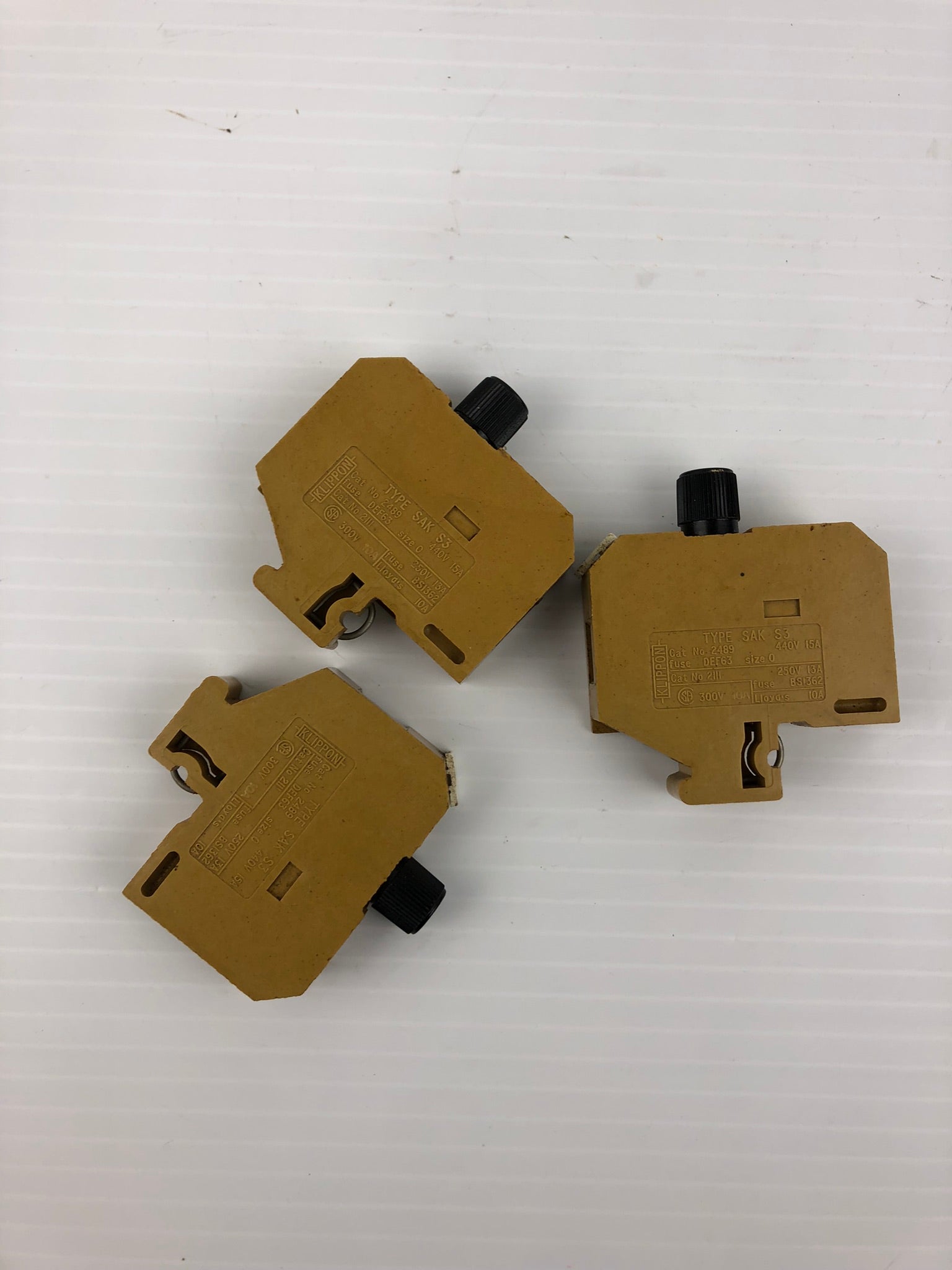 Klippon SAK S3 Terminal Blocks 440V 15A - Lot of 3