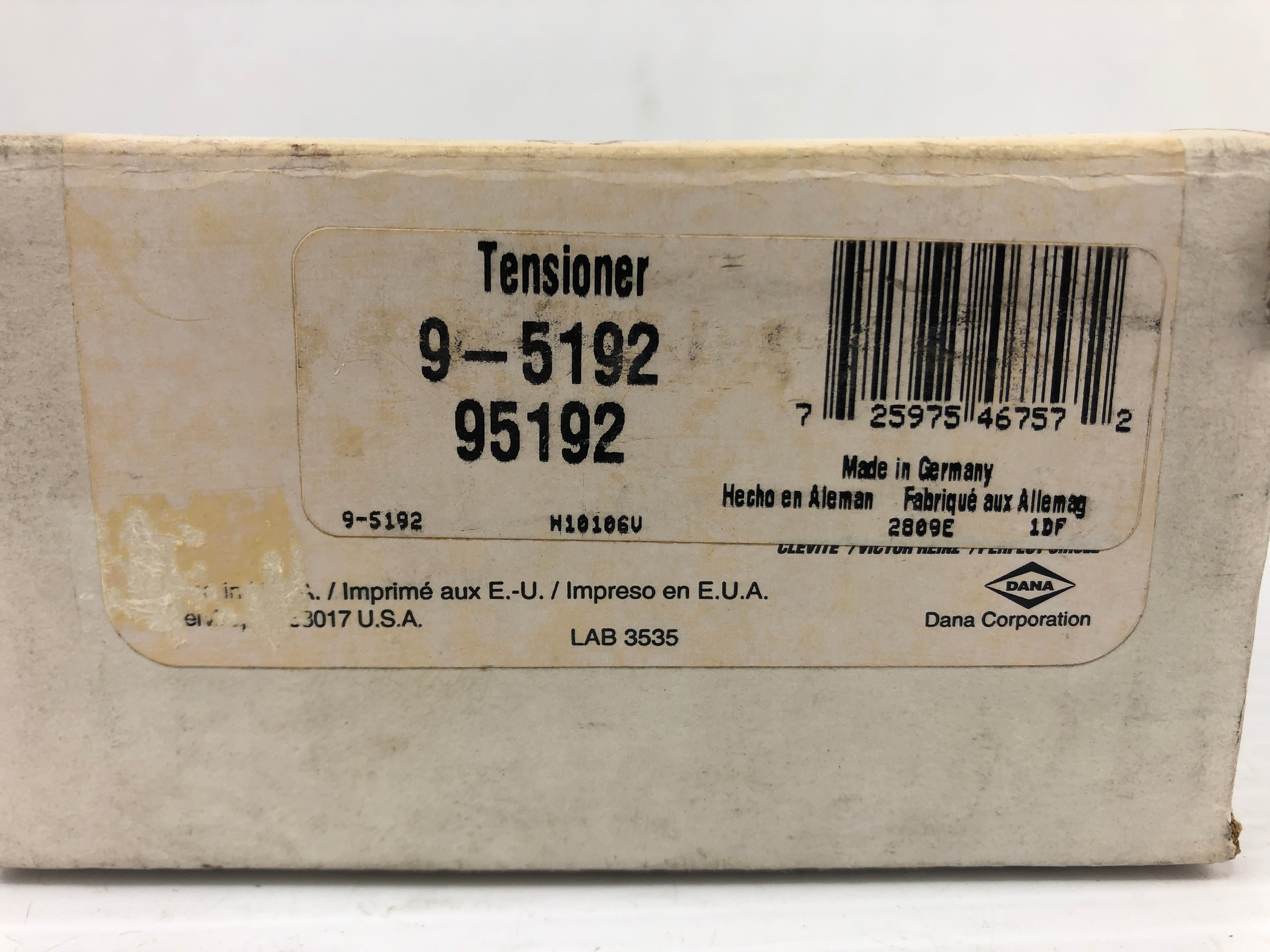 Clevite 95192 Engine Timing Belt Tensioner Pulley Front 9-5192