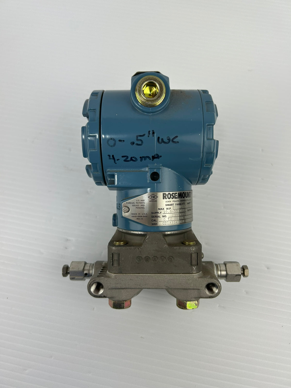 Rosemount 3051CD1A22A1AB4 Pressure Transmitter Base Type D
