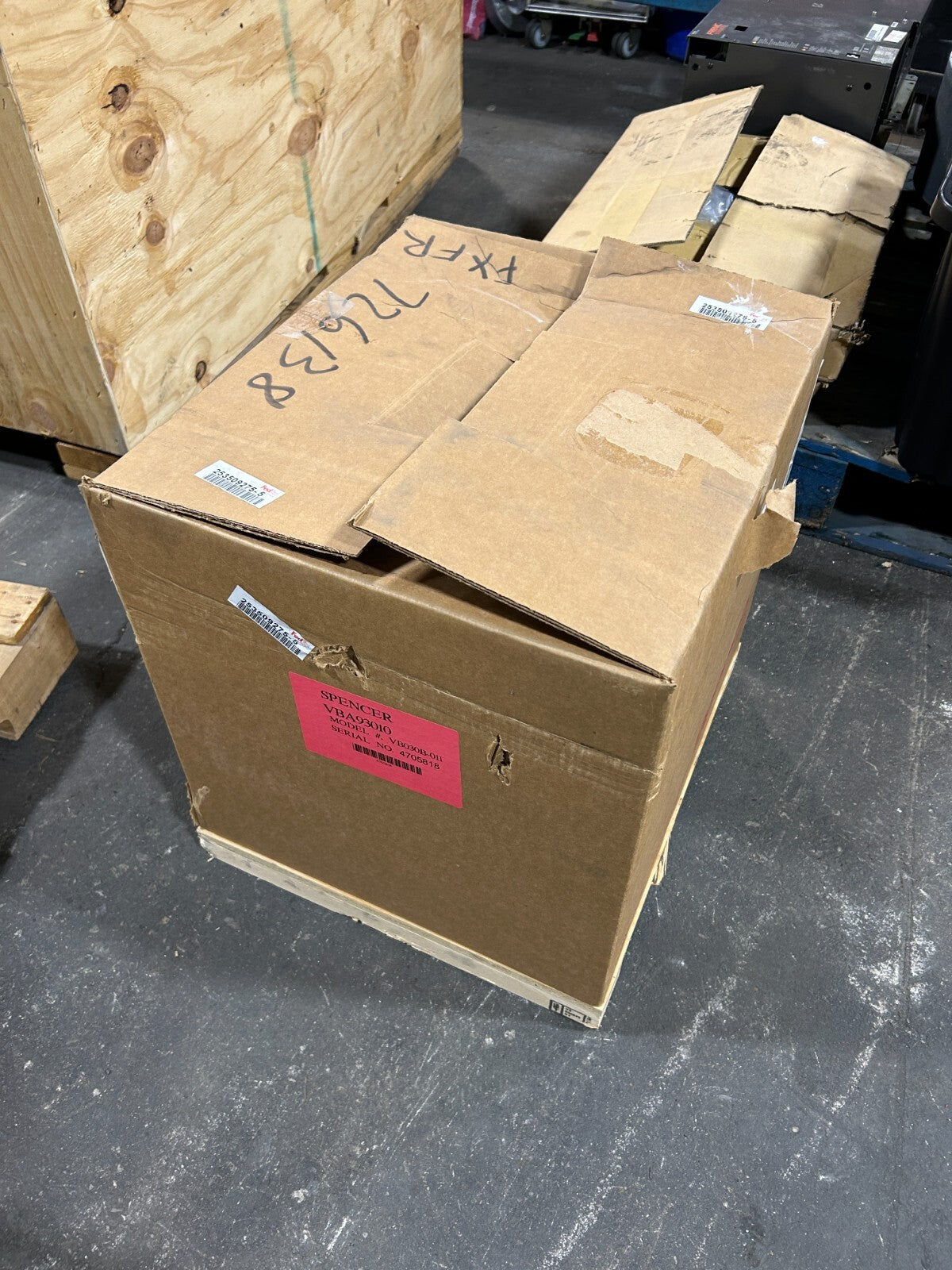 Spencer VB030B-011 Vortex Regenerative Vacuum Blower 4.7A@460V VBA93010