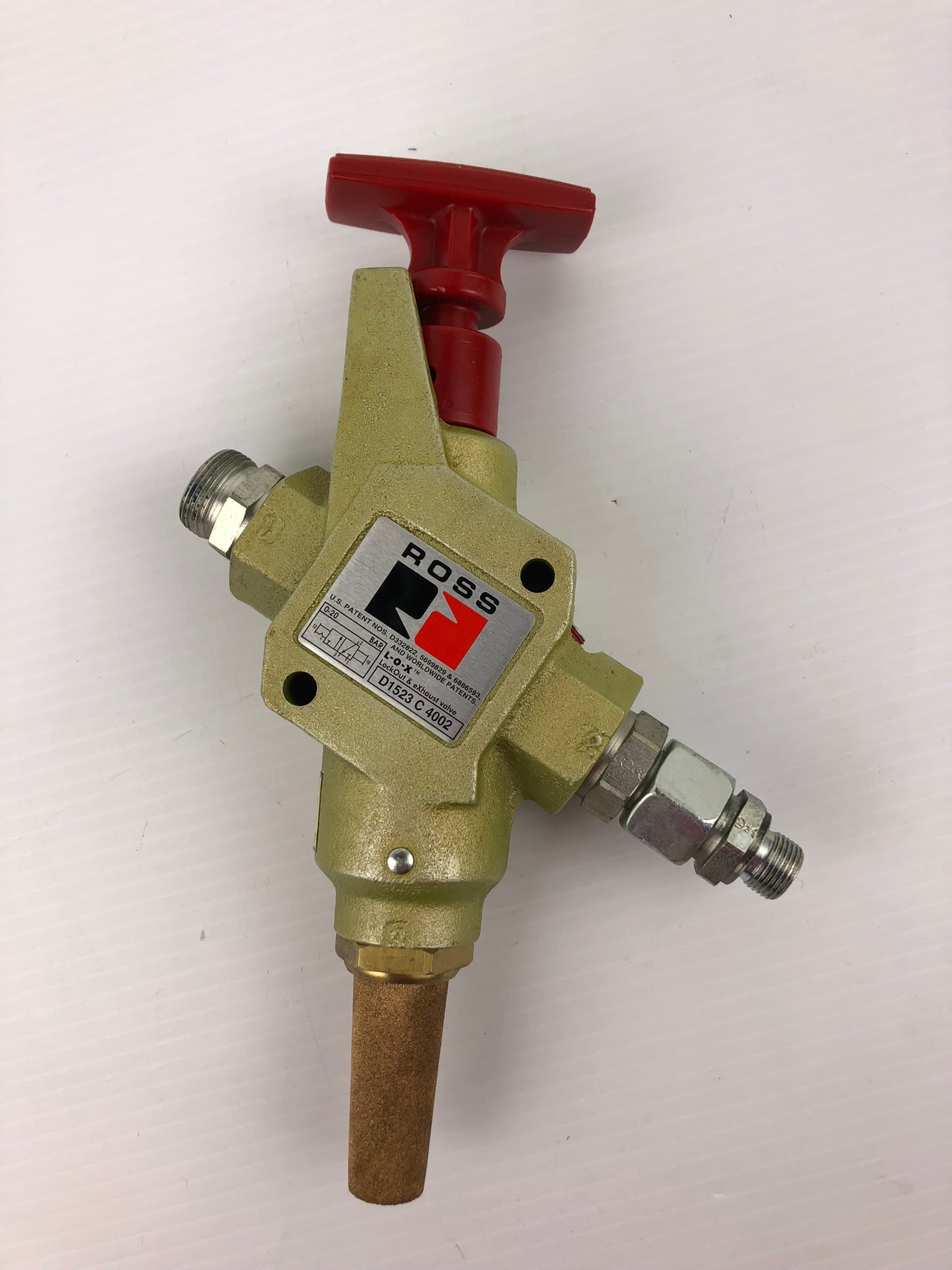 Ross L-O-X Valve D1523 C 4002 Lockout and Exhaust Valve with Fitting