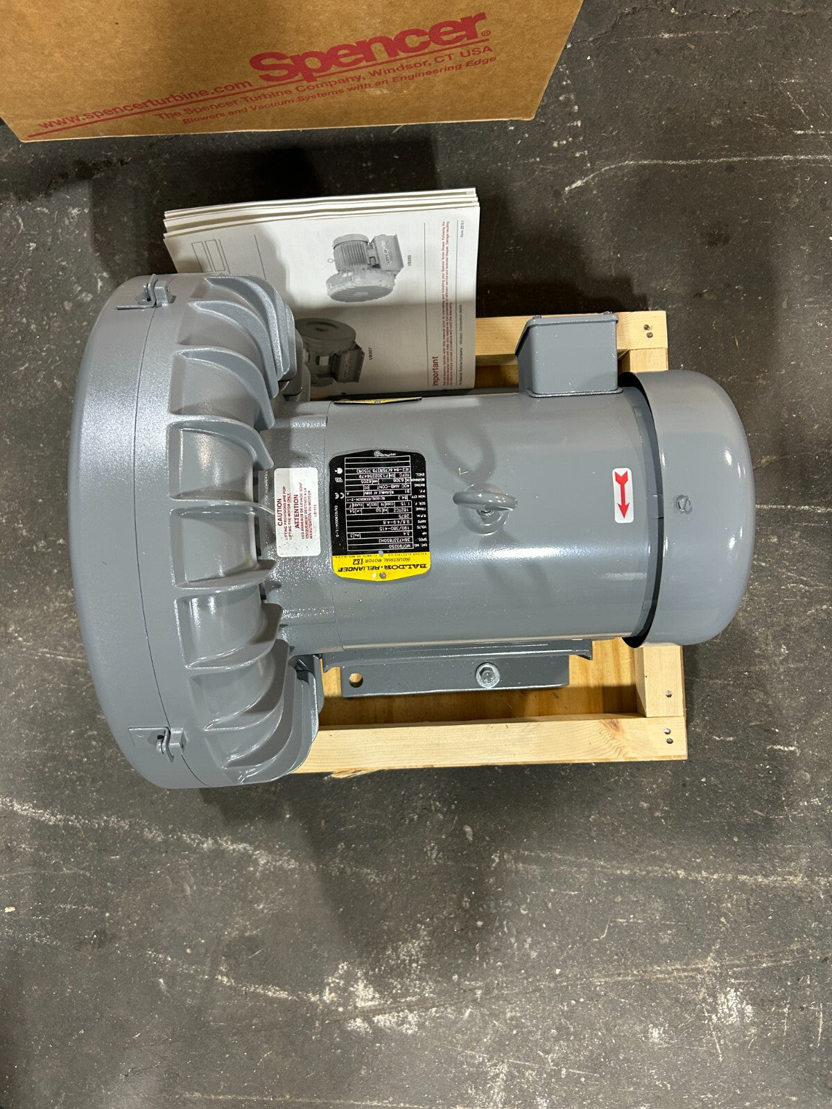 Spencer VB030B-011 Vortex Regenerative Vacuum Blower 4.7A@460V VBA93010