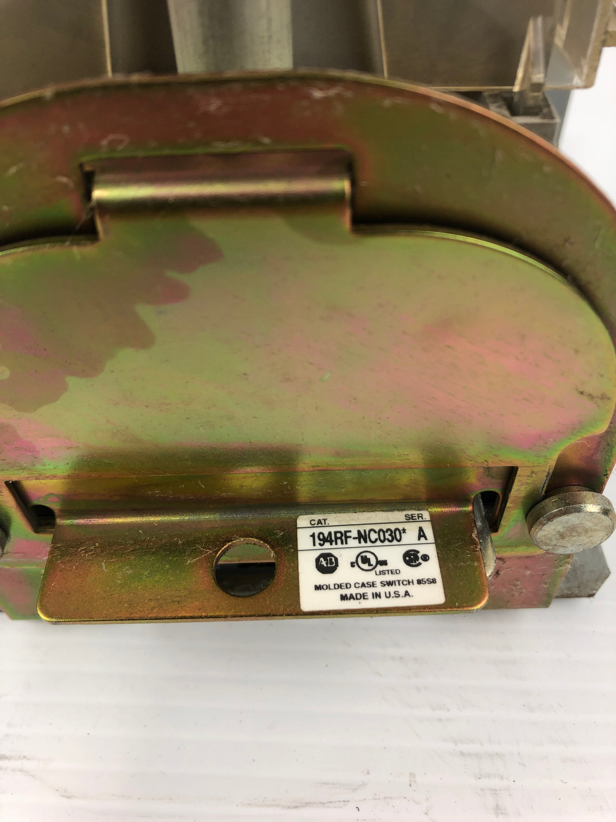Allen-Bradley 194RF-NC030* Ser A Fused Disconnect Switch Mounted - No Side Cover