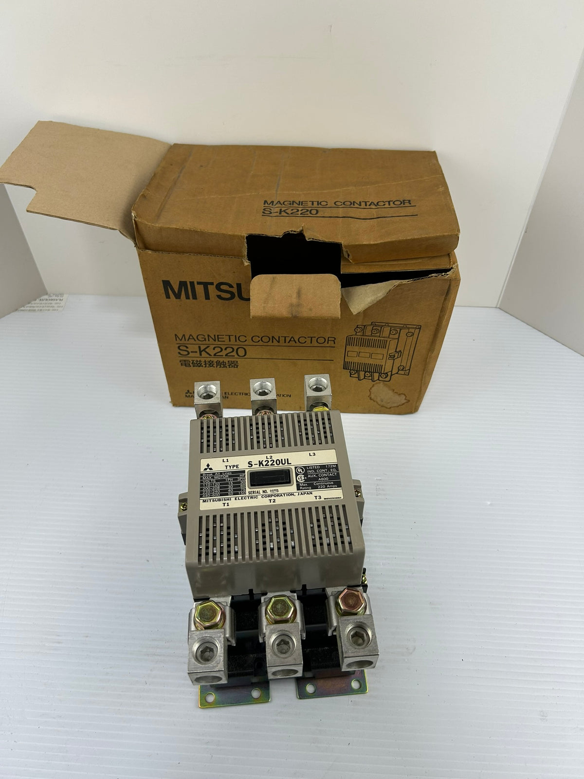Mitsubishi S-K220UL Magnetic Contactor 220A 3 Phase Motor Starter