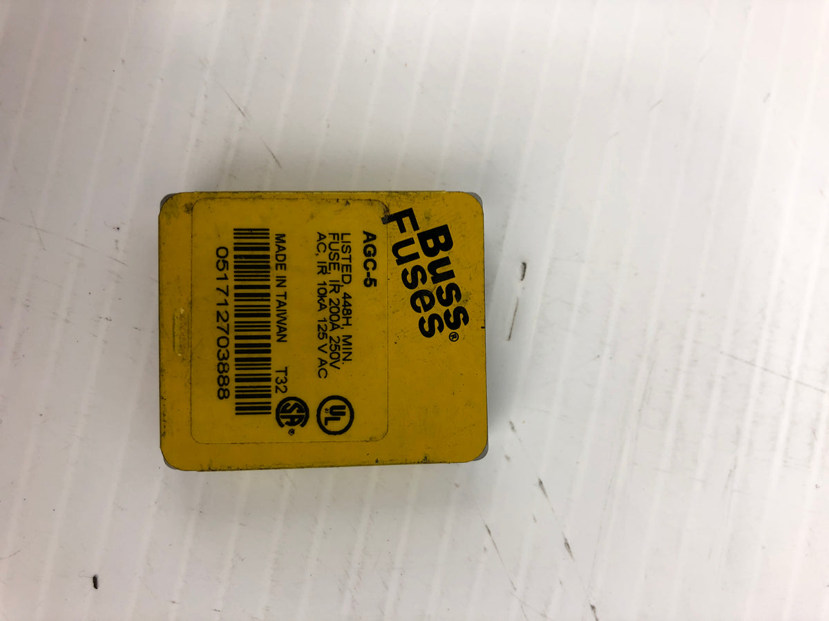 Buss Fuses AGC-5 Mini Fuse - Lot of 3