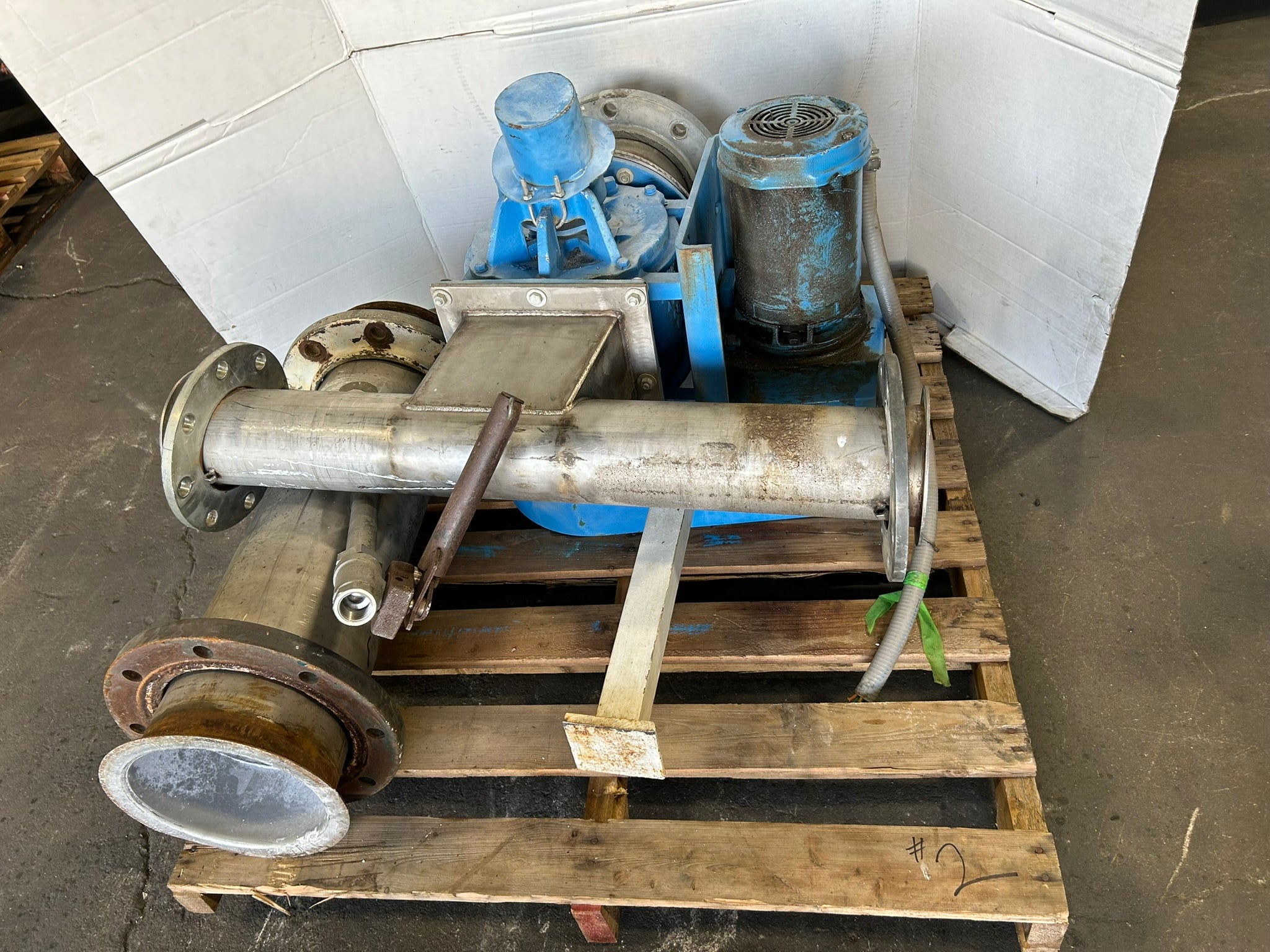 Andritz Sprout 10X8 STD Blower Rotary Airlock Valve w/ Gearbox & Motor 07-00059