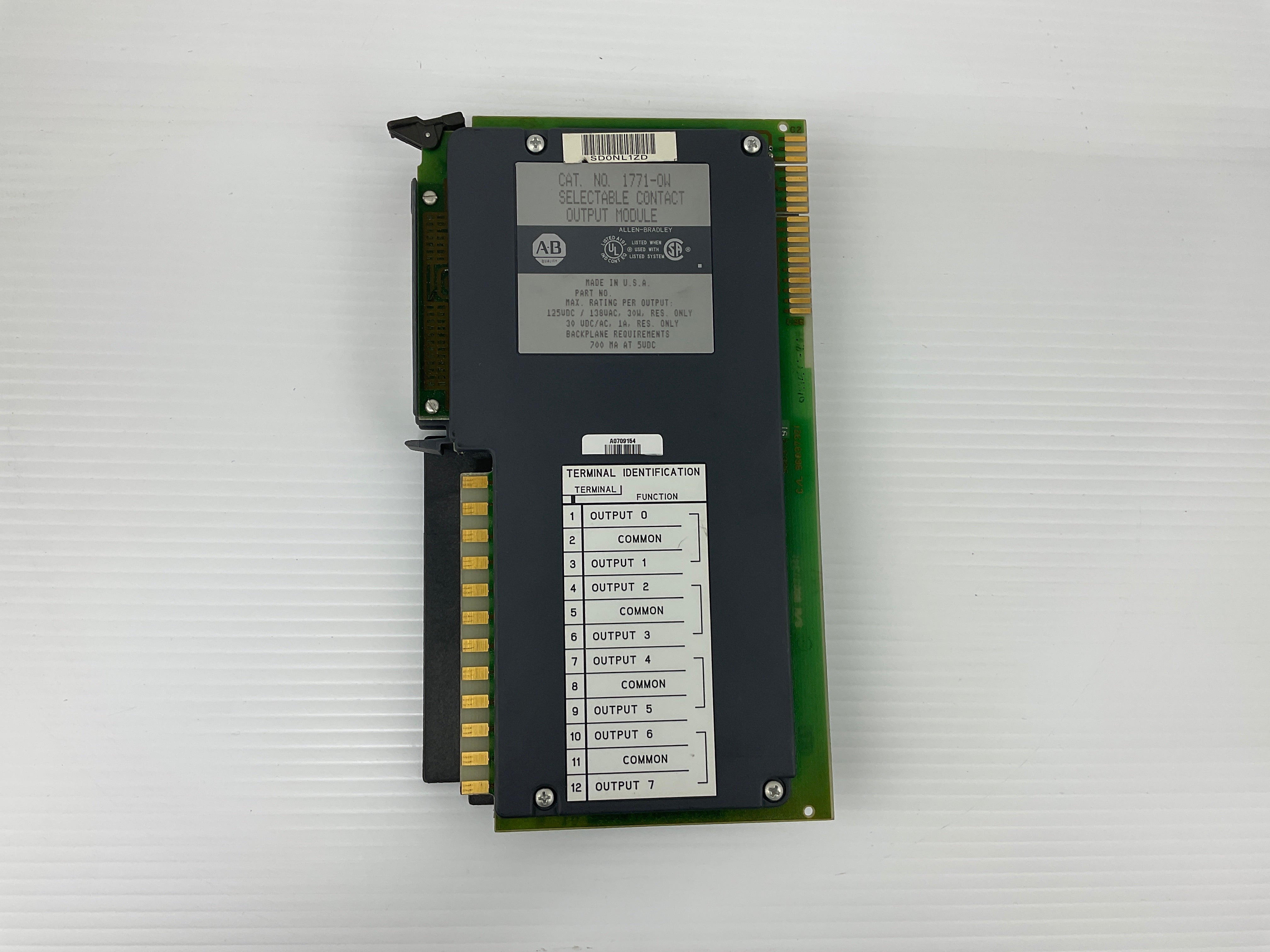 Allen-Bradley 1771-OW Selectable Contact Output Module PLC