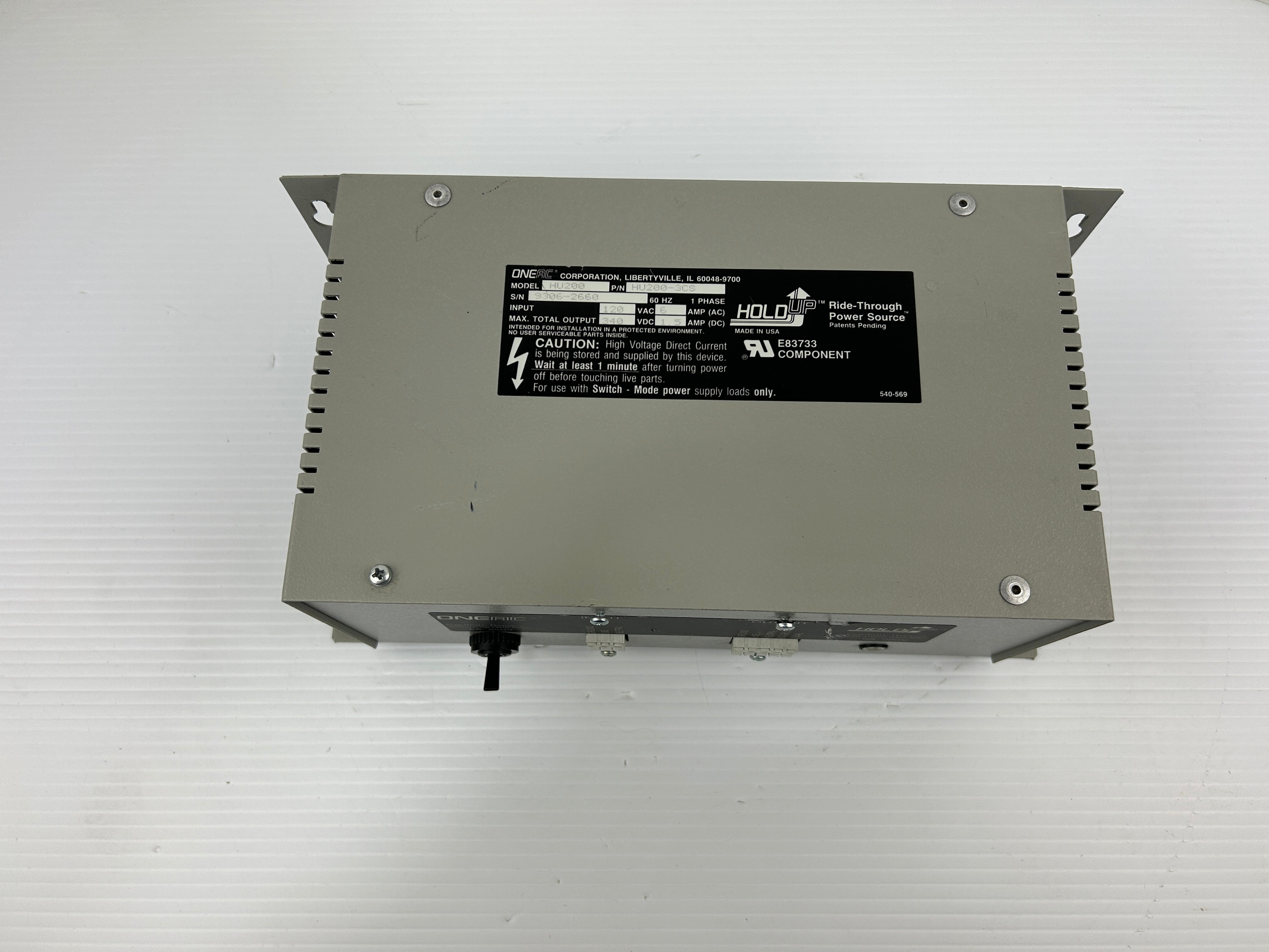 OneAC HU200 Ride-Through Power Source Power Supply Hold Up HU200-3CS