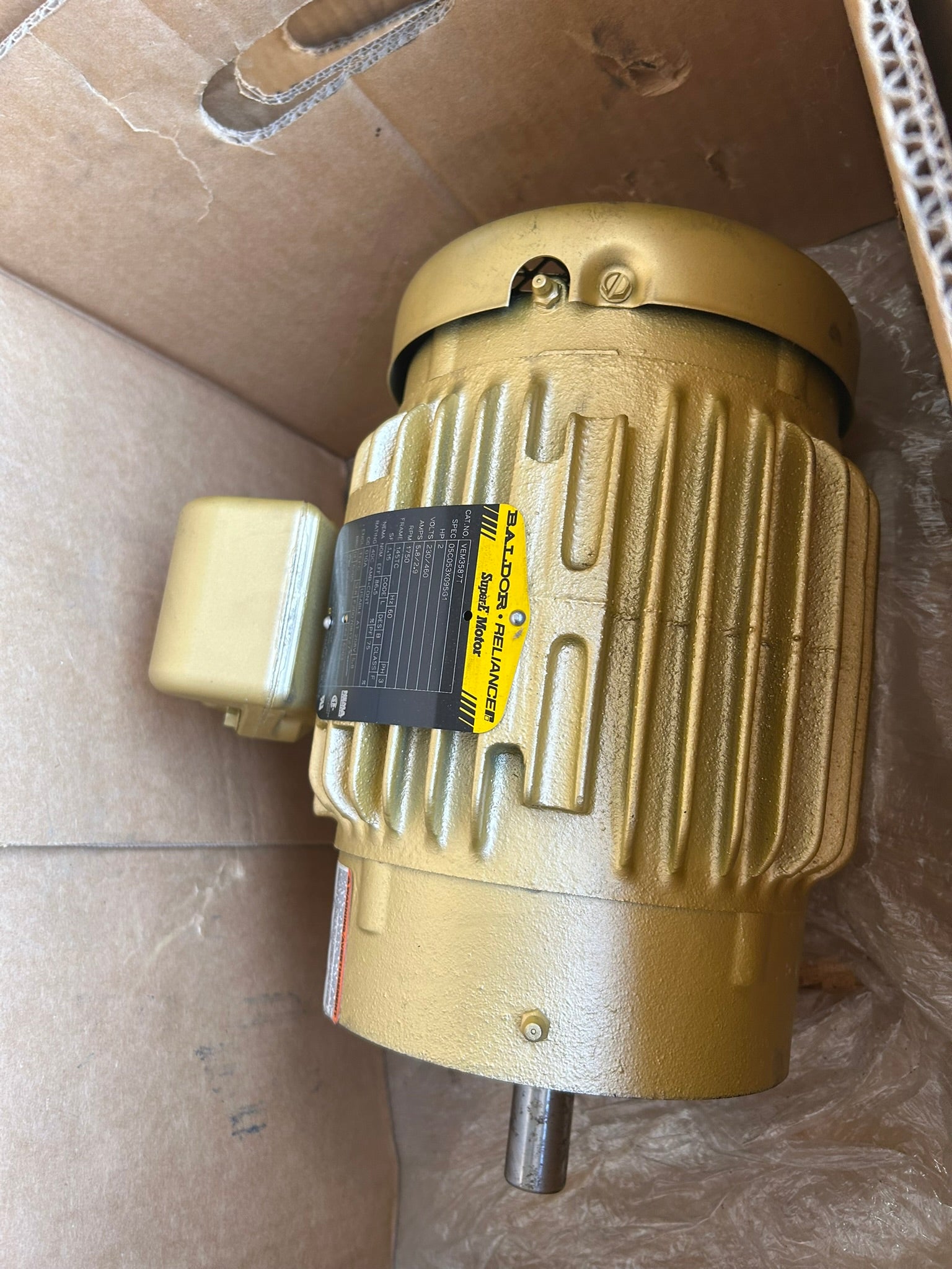 Baldor Reliance VEM3587T AC Motor 2HP 230/460V 3PH 145TC TEFC 1750 RPM