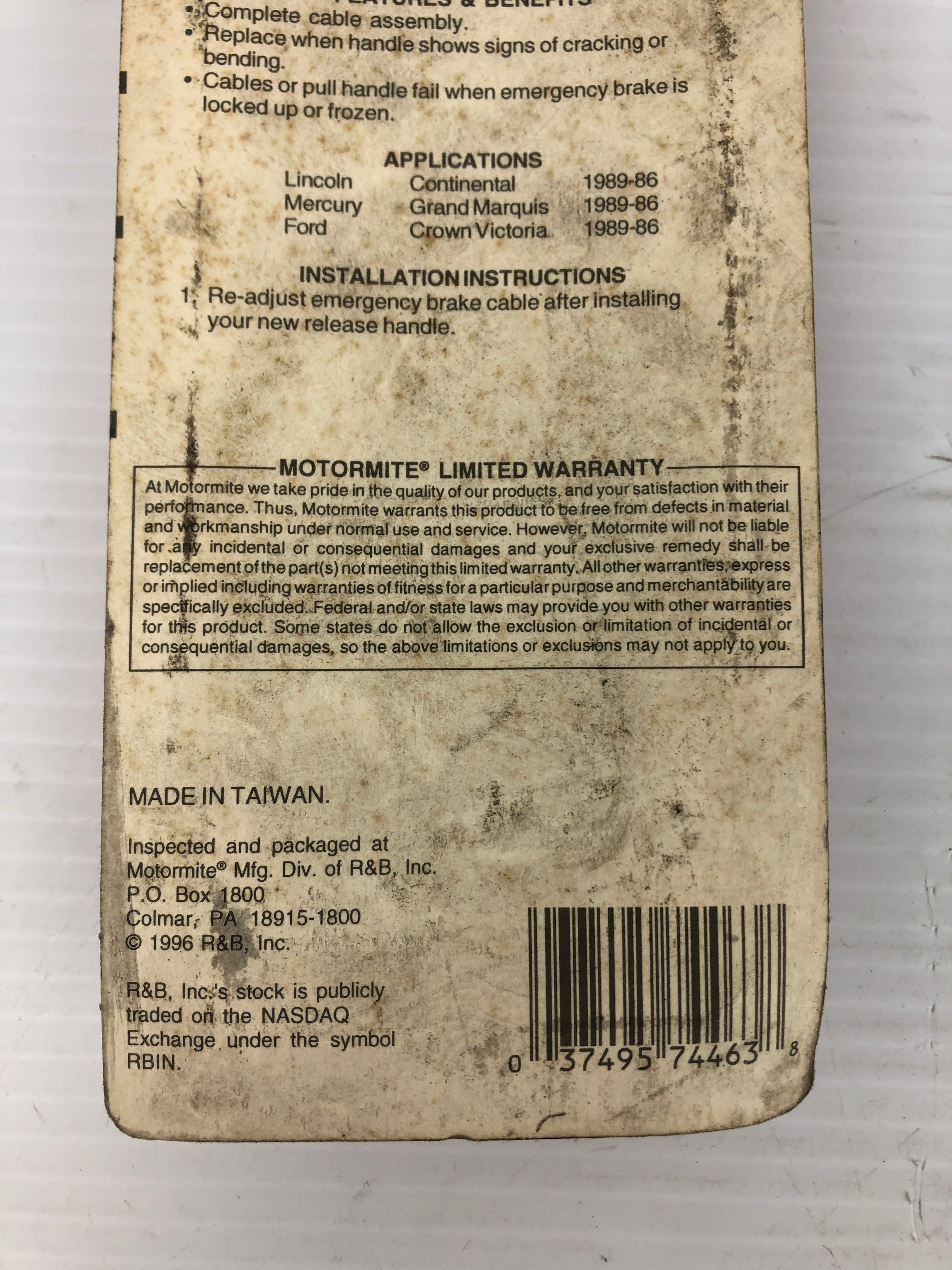 Help! 74463 Parking Break Release Handle For Ford, Lincoln, Mercury