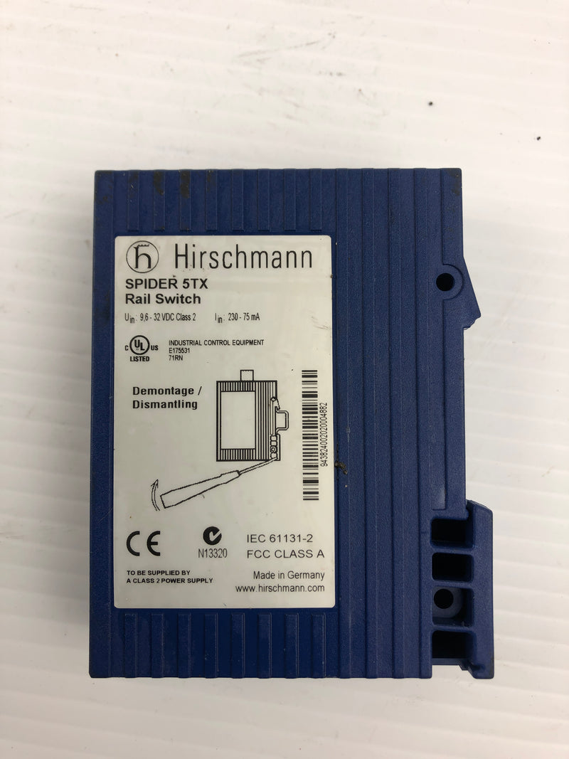 Hirschmann SPIDER 5TX 5 Port Ethernet Rail Switch