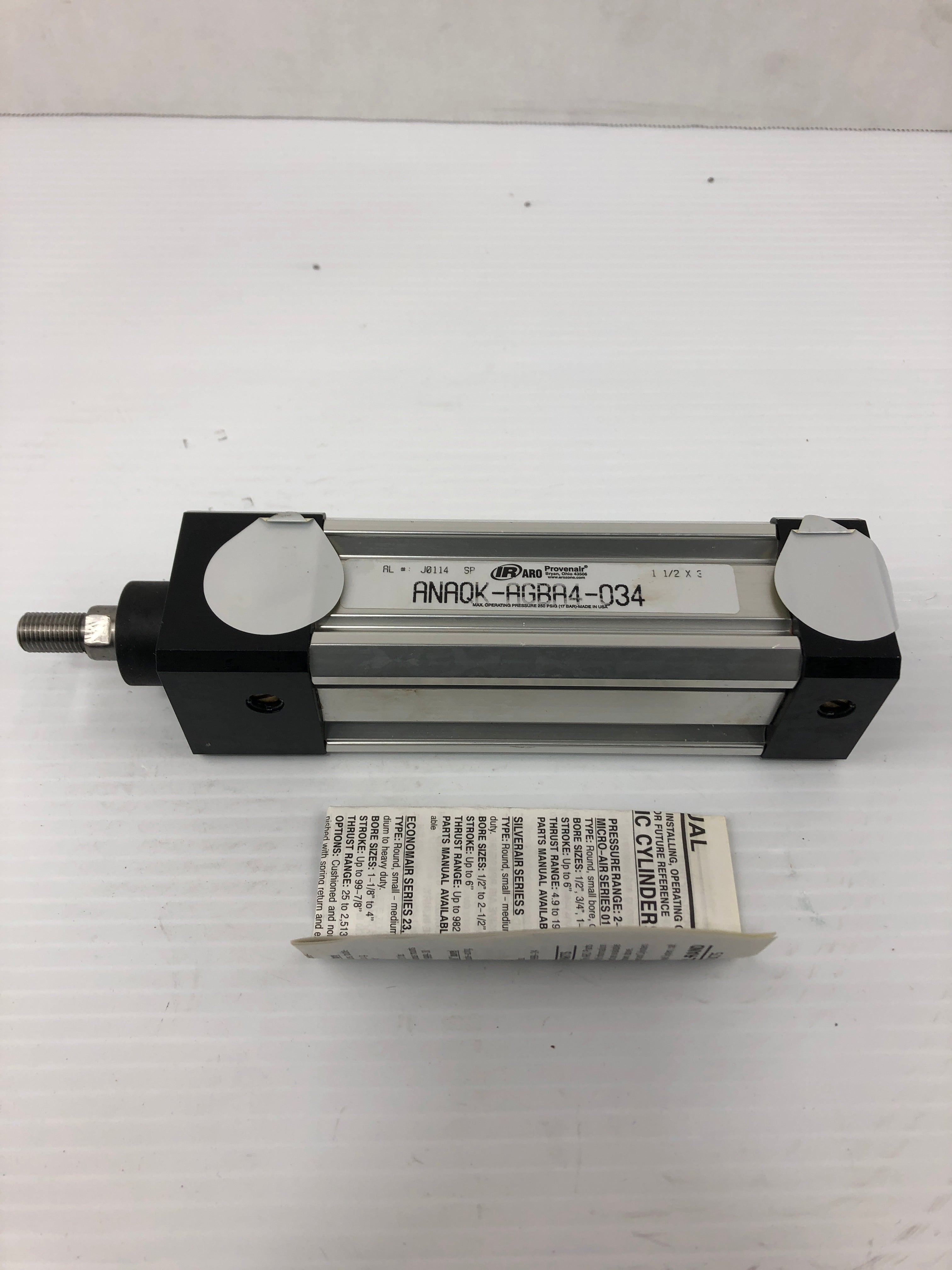 IR ARO ANAQK-AGBA4-034 Pneumatic Cylinder 1-1/2 x 3"