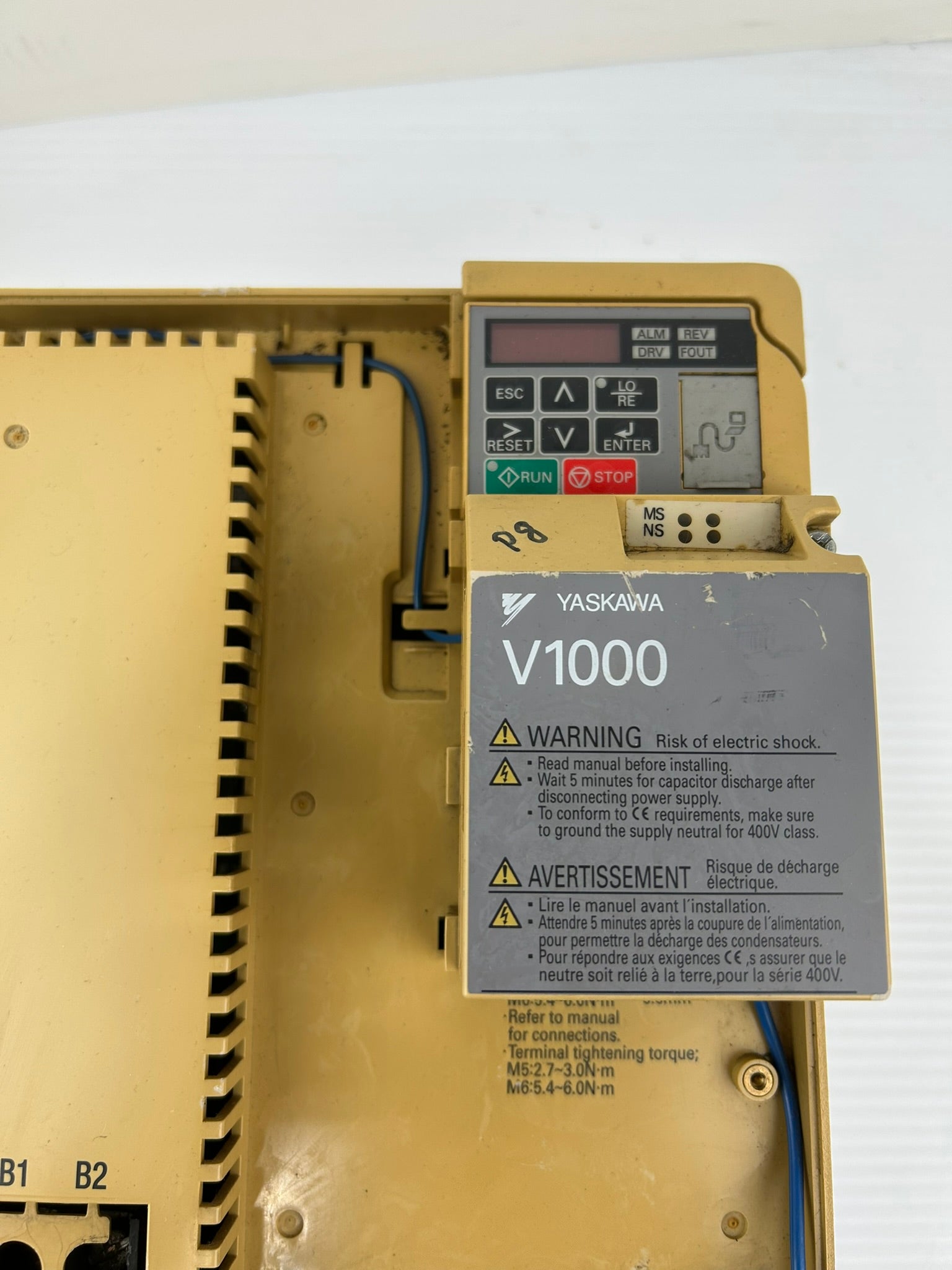 Yaskawa Electric CIMR-VU4A0031FAA 3PH AC Drive Rev A Type 1 Enclosure - No Cover