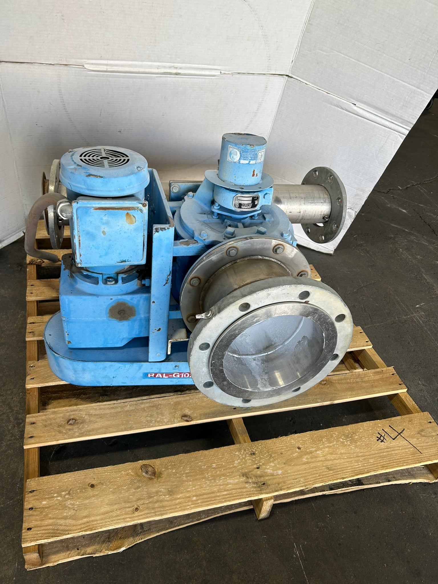 Andritz Sprout 10X8 STD Blower Rotary Airlock Valve w/ Gearbox & Motor 07-00061