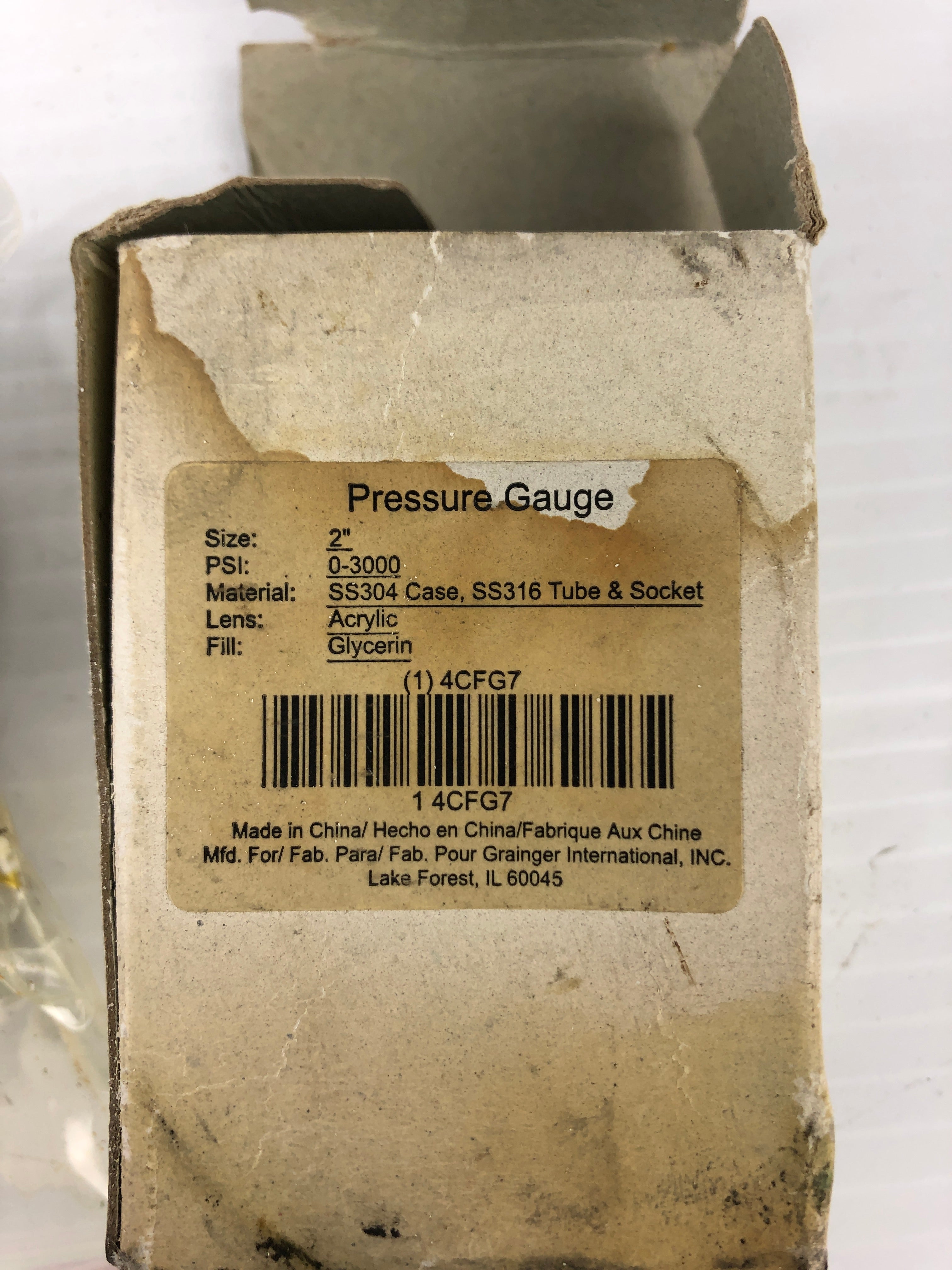 Pressure Gauge 4CFG7 2" 0-3000 PSI