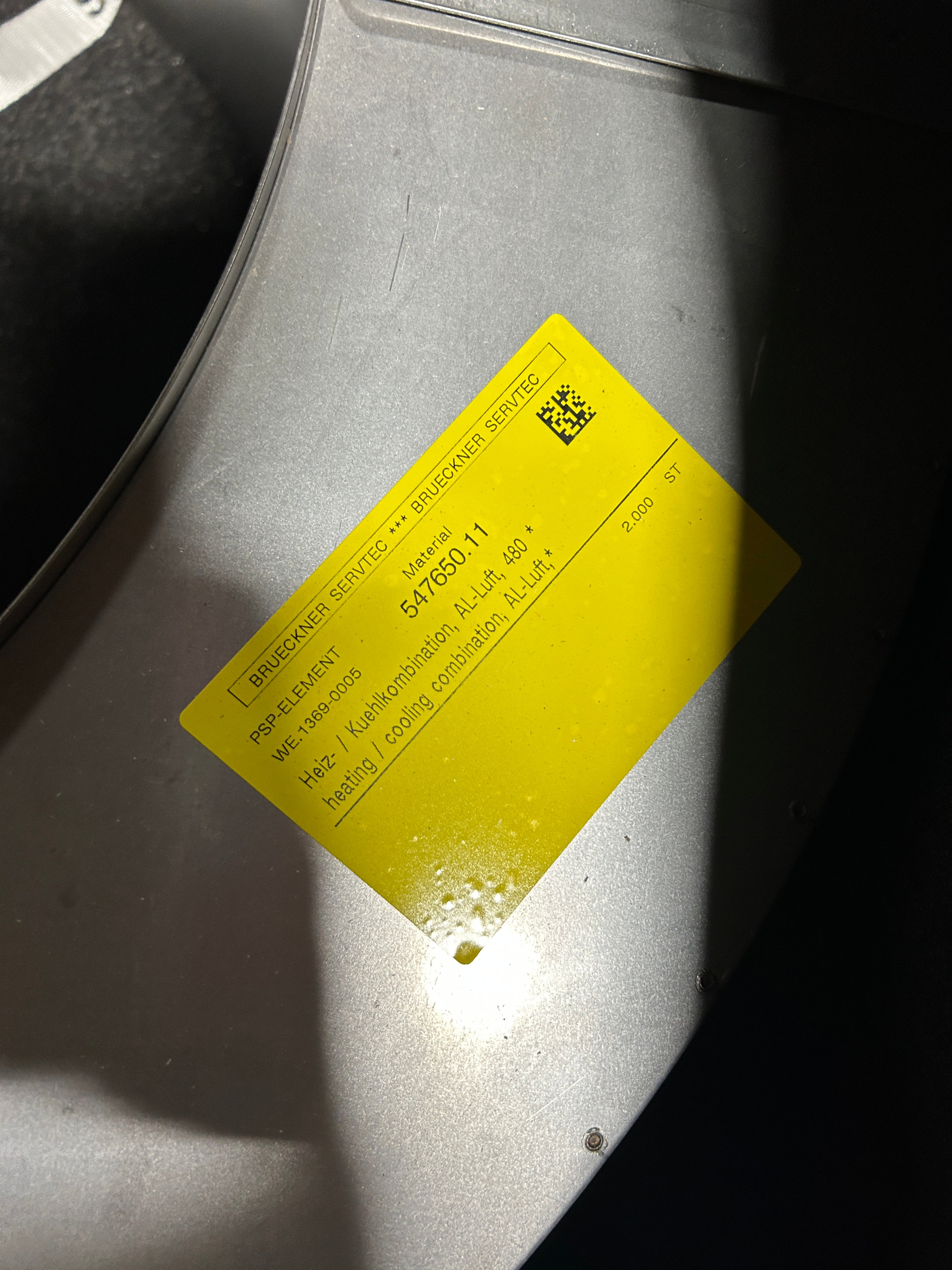 Brueckner Servtec 547650.11 Heater Plasticator Plenum PSP Element B547650.11