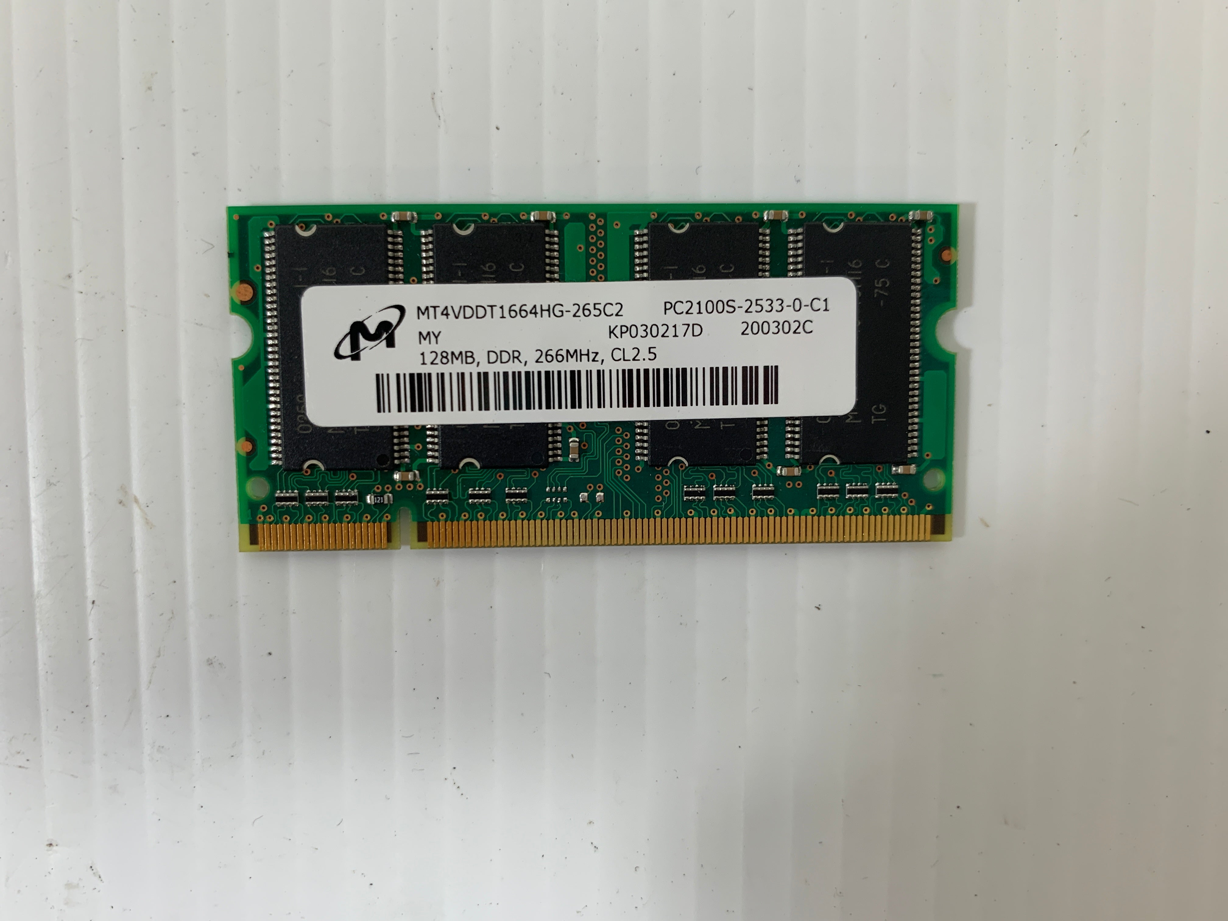 Micron 128MB PC2100S-2533-0-C1 MT4DDT1664HG-265C2