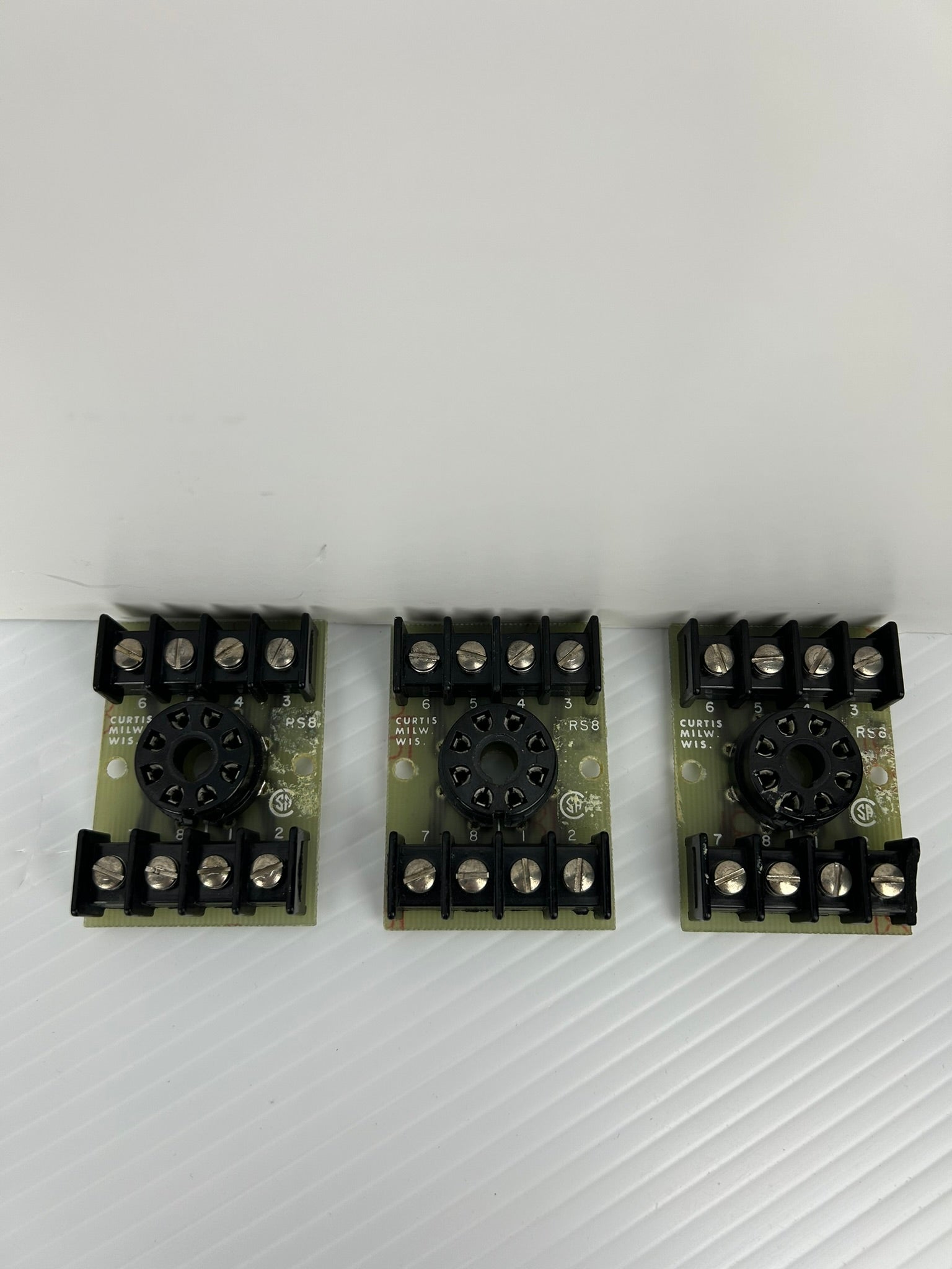 Curtis RS8 Relay Socket - Lot of 3