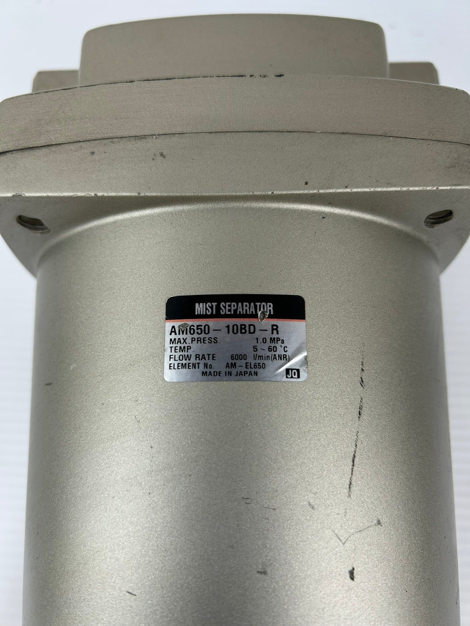 SMC AM650-10BD-R Mist Separator Max Press 1.0MPa Temp 5-60 Degree C