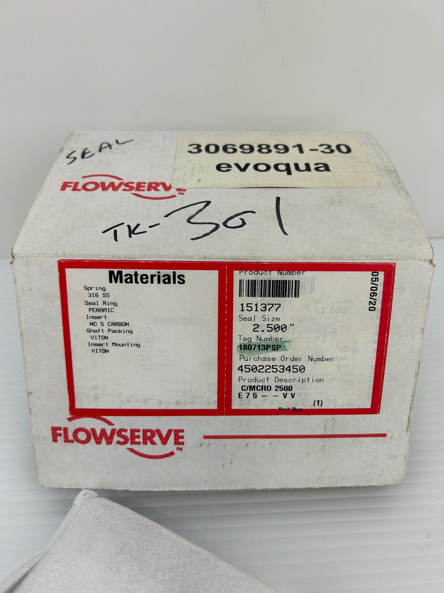 Flowserve 151377 2.500" Seal Kit