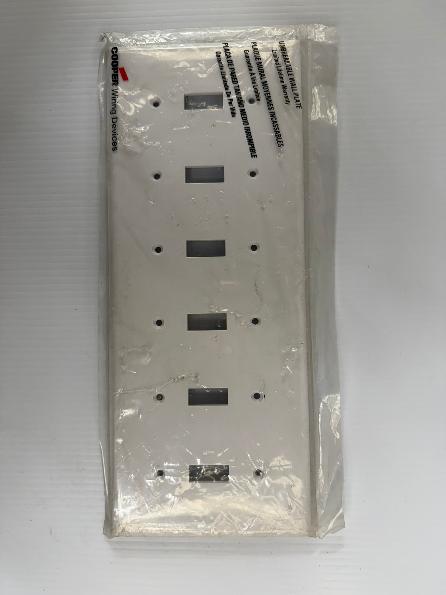 Cooper Wiring 6-Gang Toggle Switch Plate 2156W White