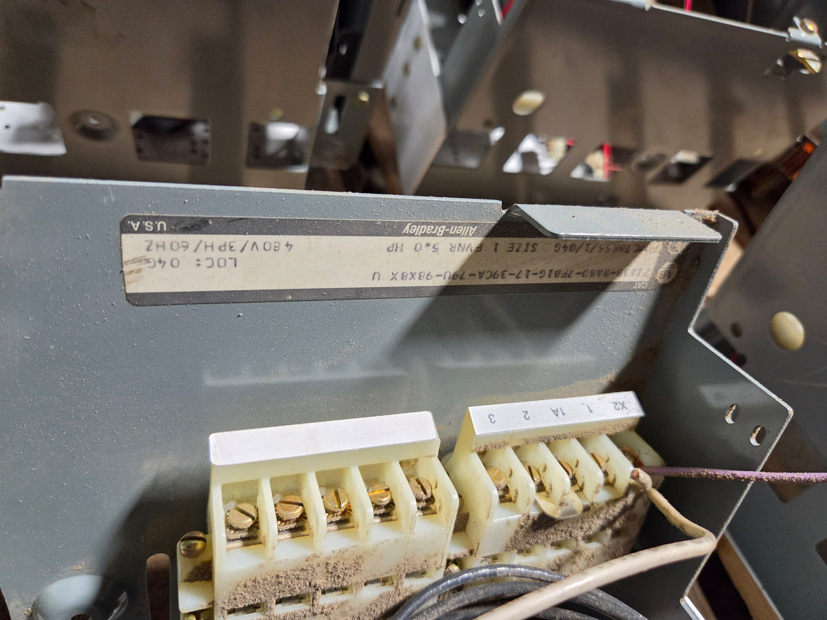Allen-Bradley MCC Bucket 2113B Size 1 FVNR 15A Breaker 5HP 3PH 480V - No Door