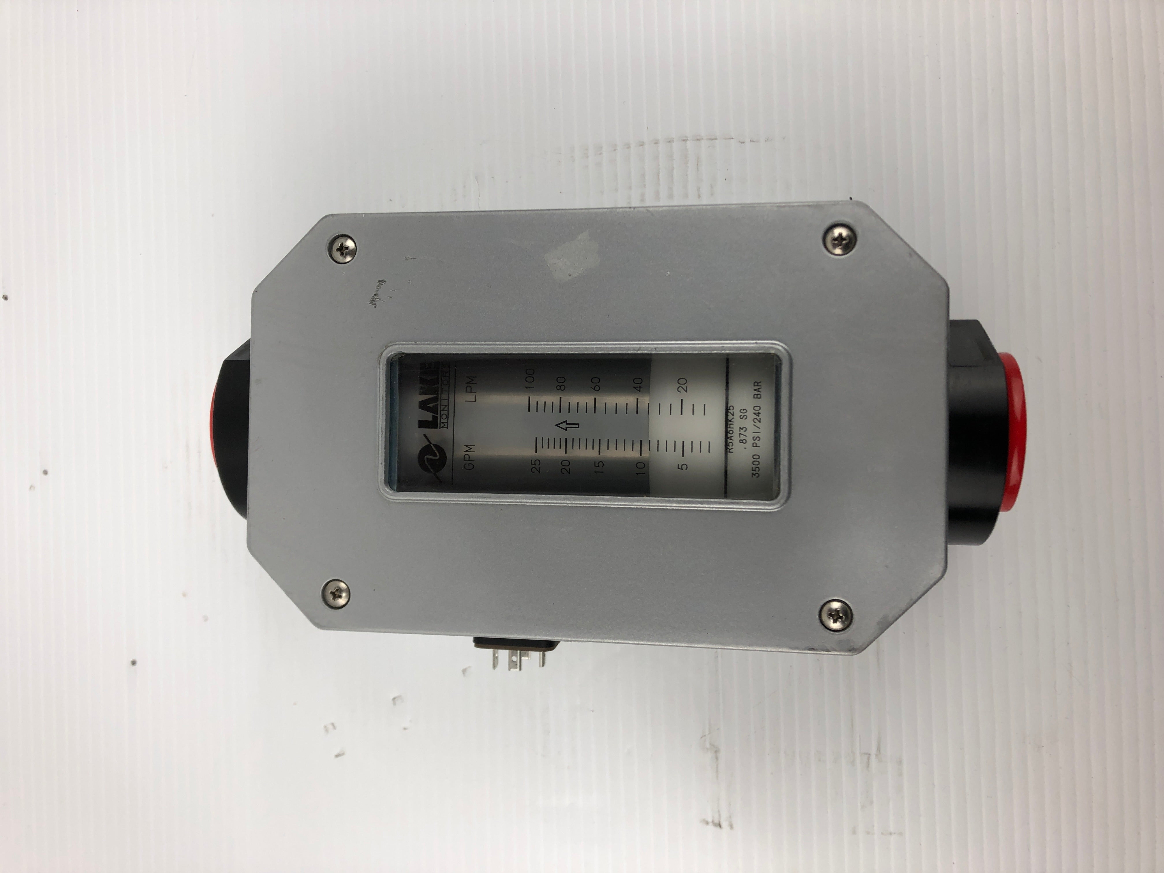 Lake Monitors R5A6HK25 Flow Gauge 0-25 GPM 0-100 LPM NNB