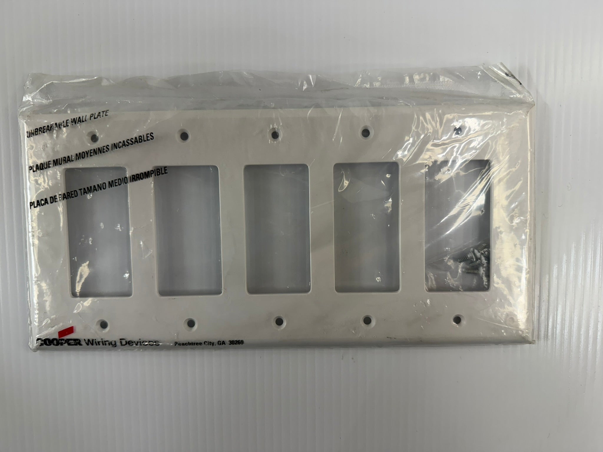 Cooper Wiring Wallplate 5-Gang PJ265W White Lot of 10