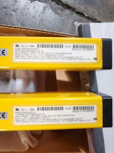 STI 70110-1004 & 70112-004 Mini Safe Light Curtain Set 4600 Series
