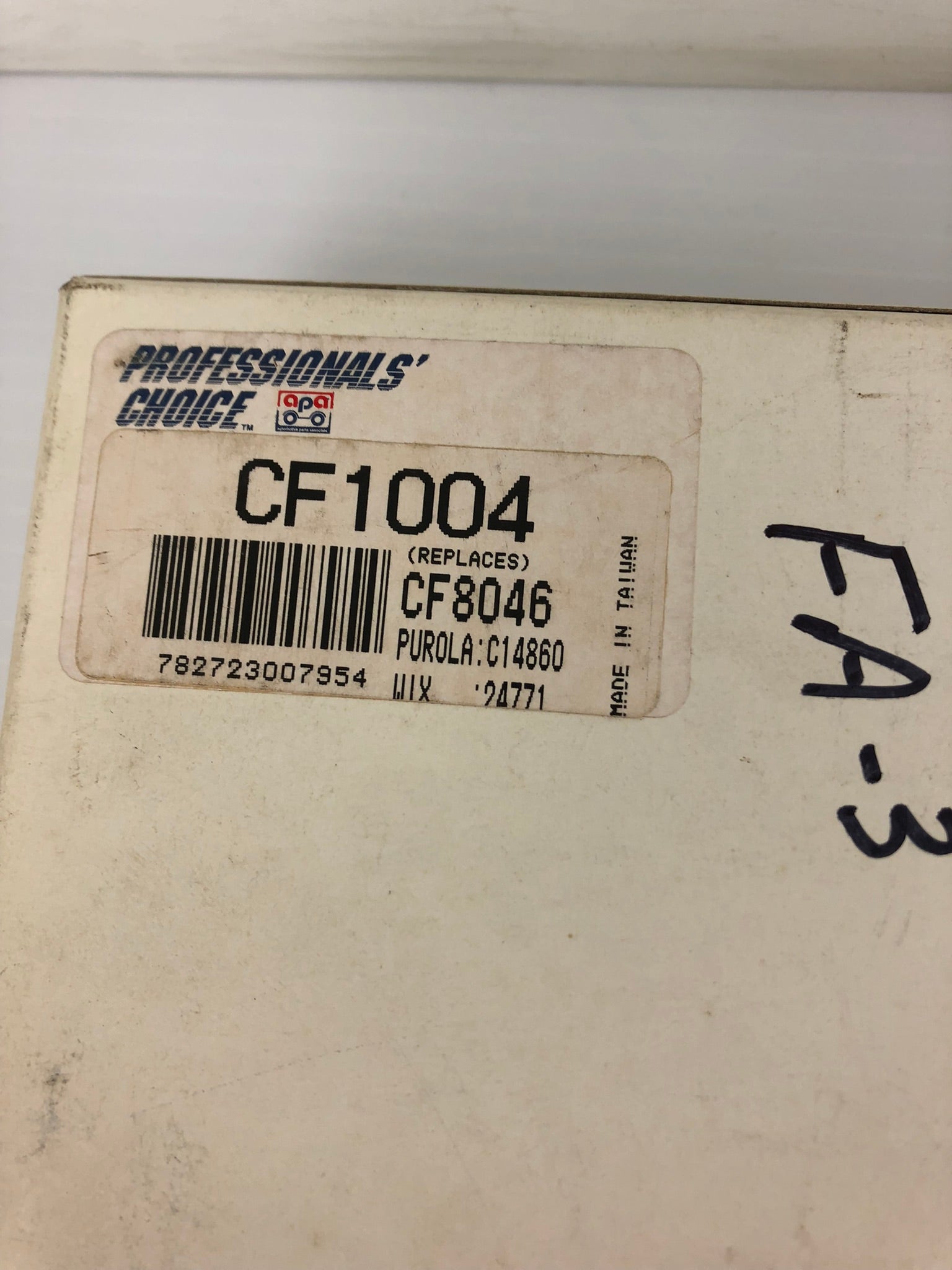 Professionals Choice CF1004 Cabin Air Filter FA-3