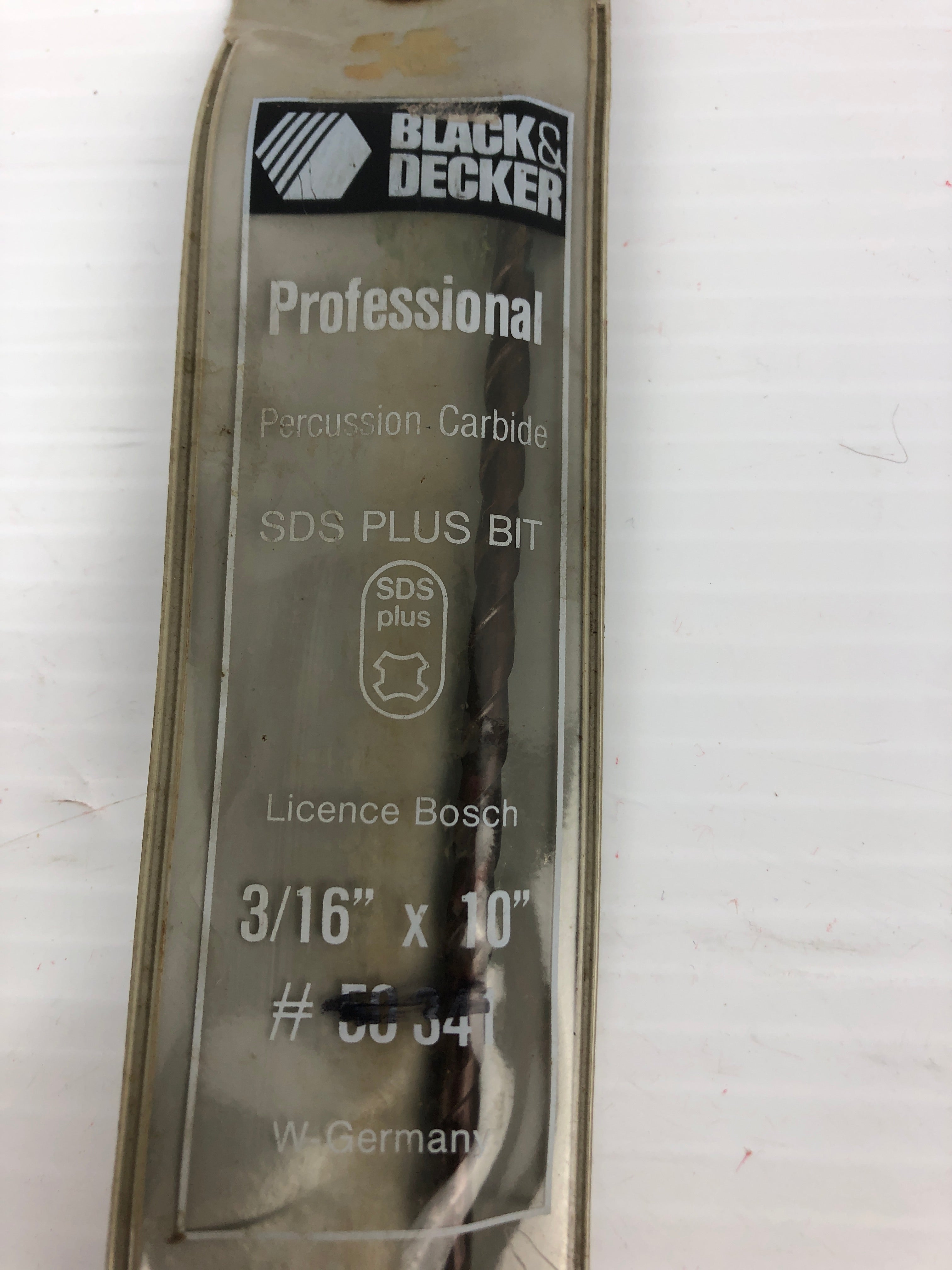 Black & Decker 50 341 Percussion Carbide 3/16" x 10"