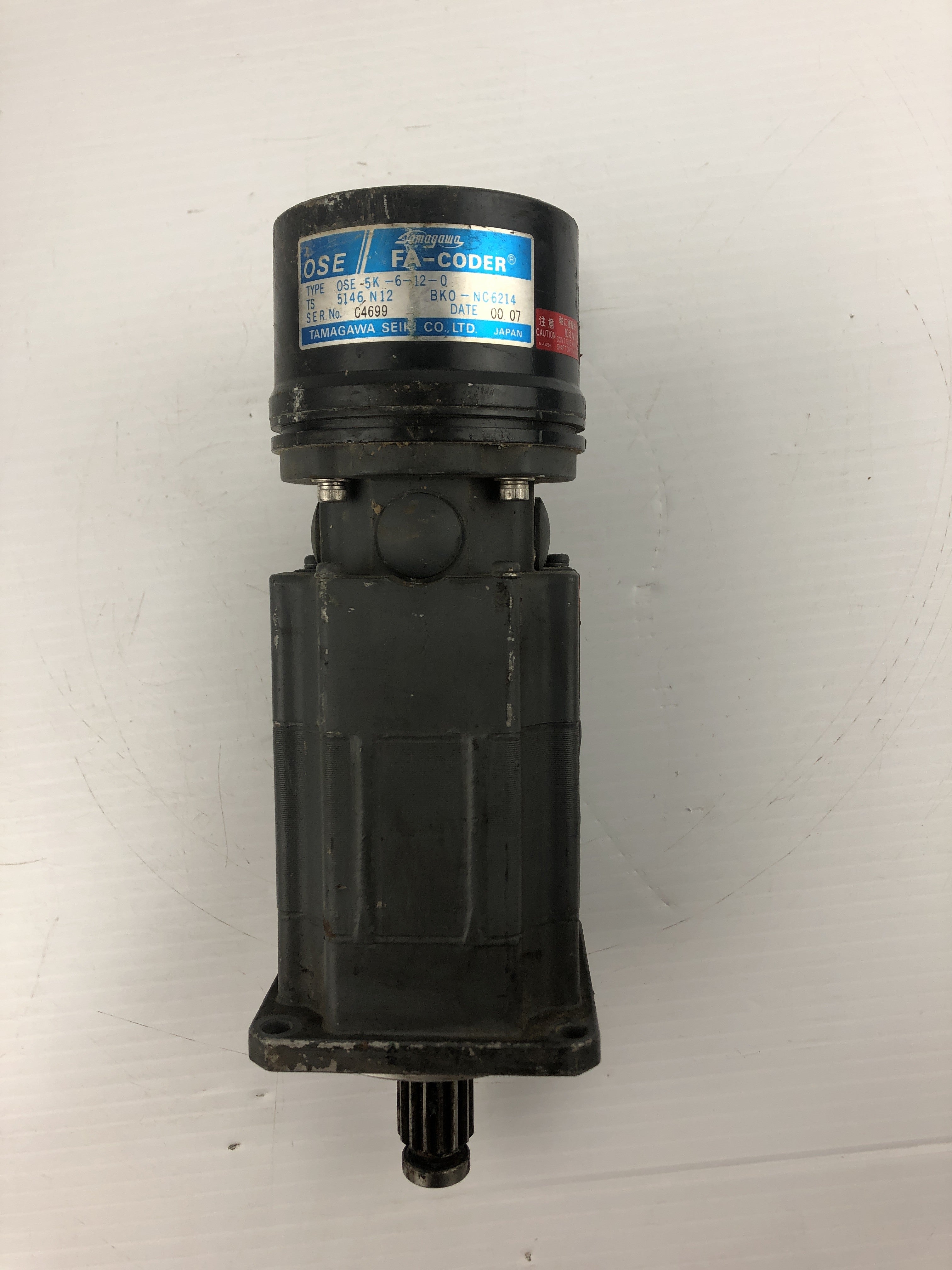 Mitsubishi HA 230-S AC Servo Motor with Tamagawa FA-Coder OSE 5K-6-12-0 Encoder