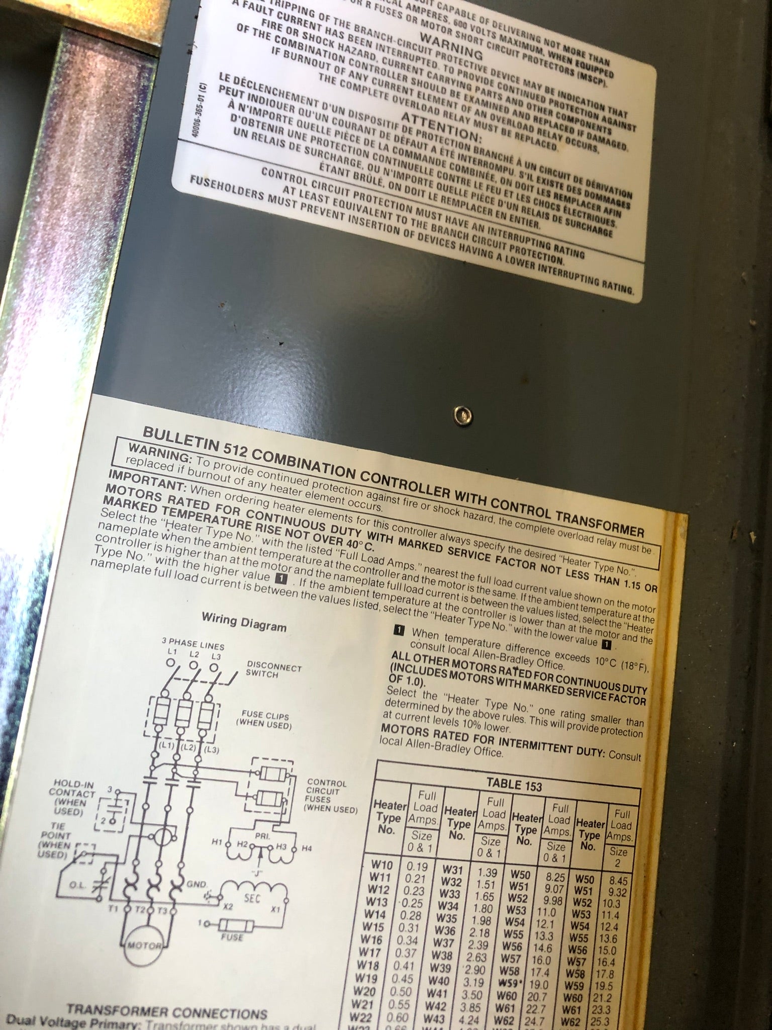 Allen Bradley 512-BJB-6P-24R Combination Motor Controller Series D Type 12