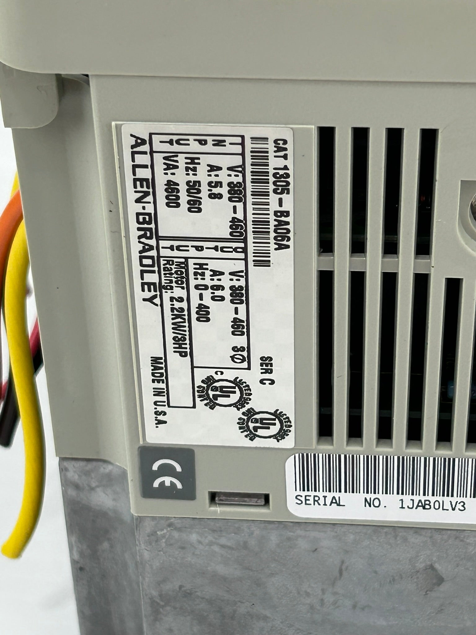 Allen Bradley 1305-BA06A Variable Frequency Drive Series C - Missing Cover
