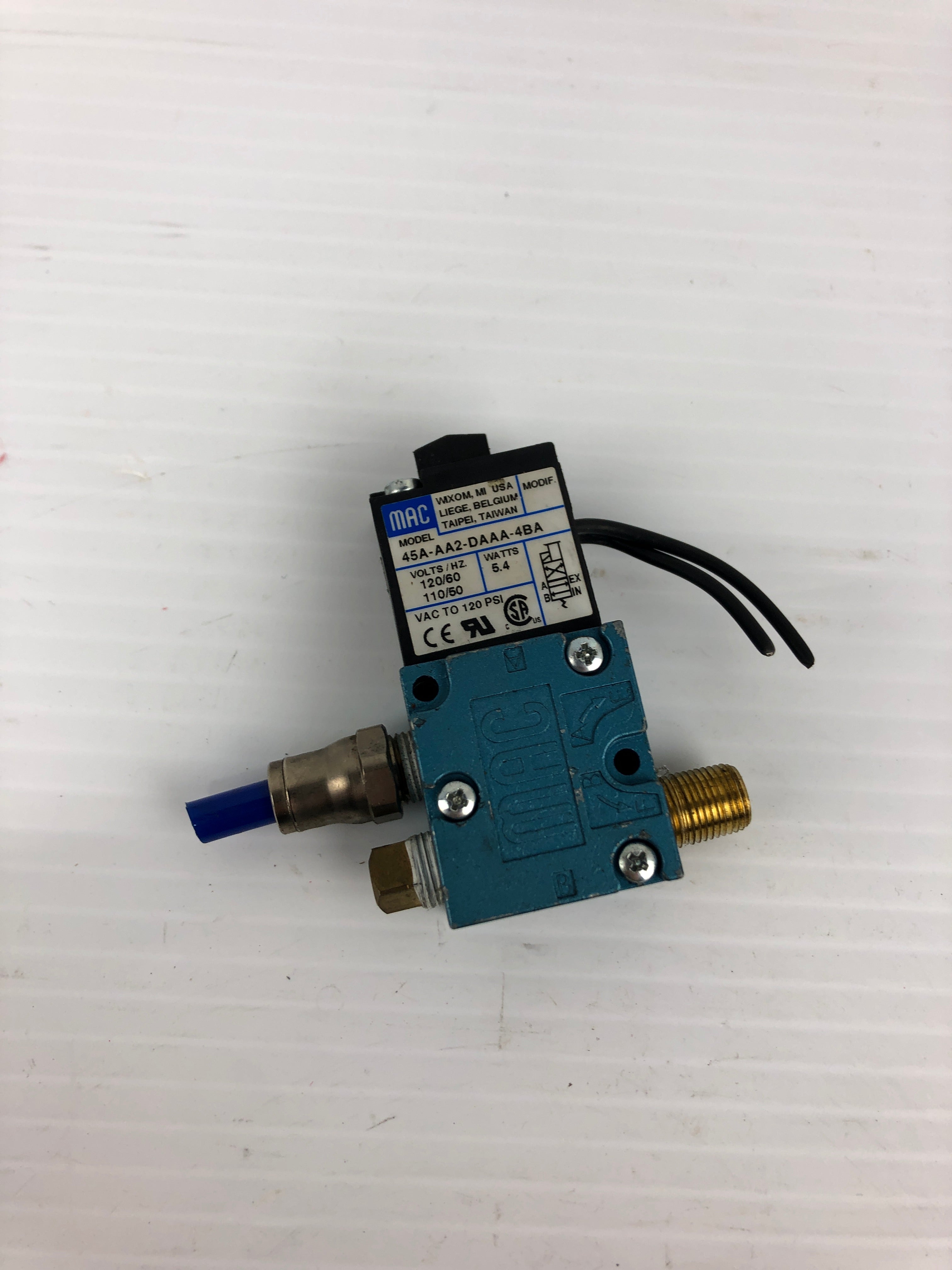MAC 45A-AA2-DAAA-4BA Pneumatic Solenoid Valve 120VAC