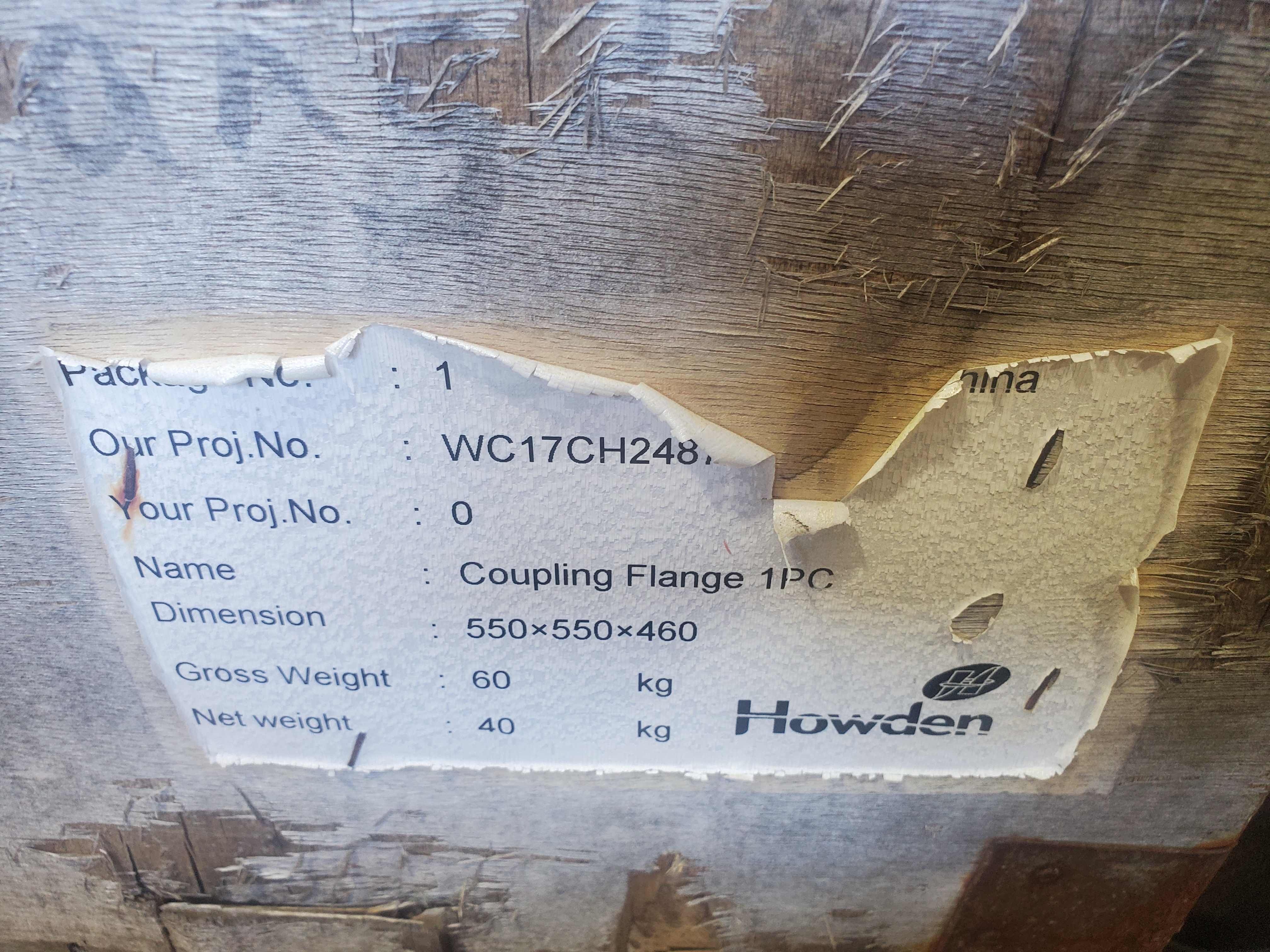 Howden WC17CH2487 Coupling Flange