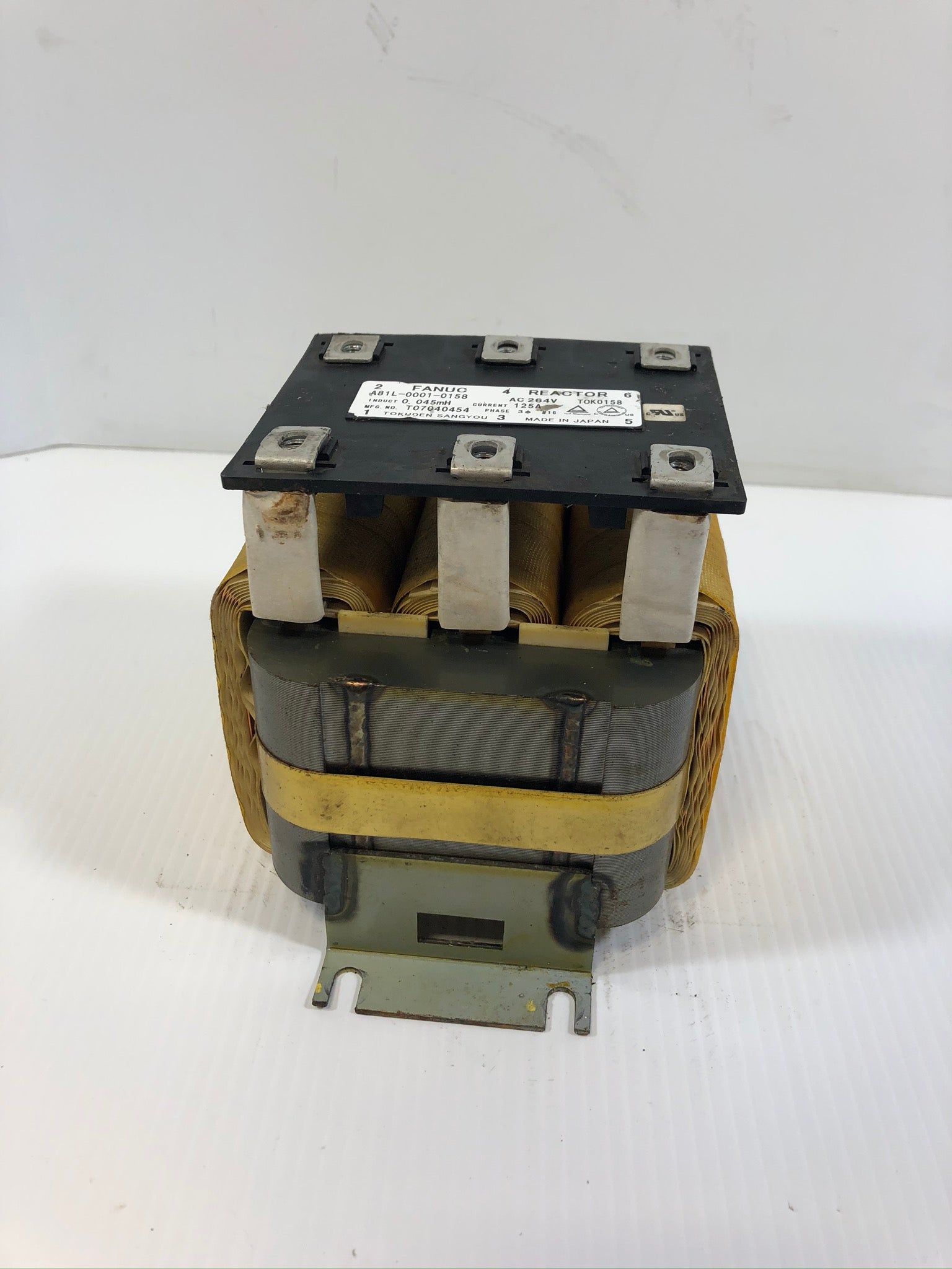 Fanuc A81L-0001-0158 Line Reactor 0.045mH 125A 3PH w/o Cover
