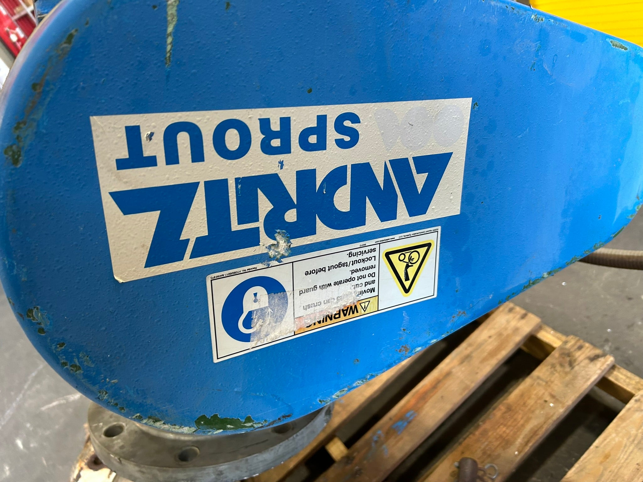 Andritz Sprout 10X8 STD Blower Rotary Airlock Valve w/ Gearbox & Motor 07-00059