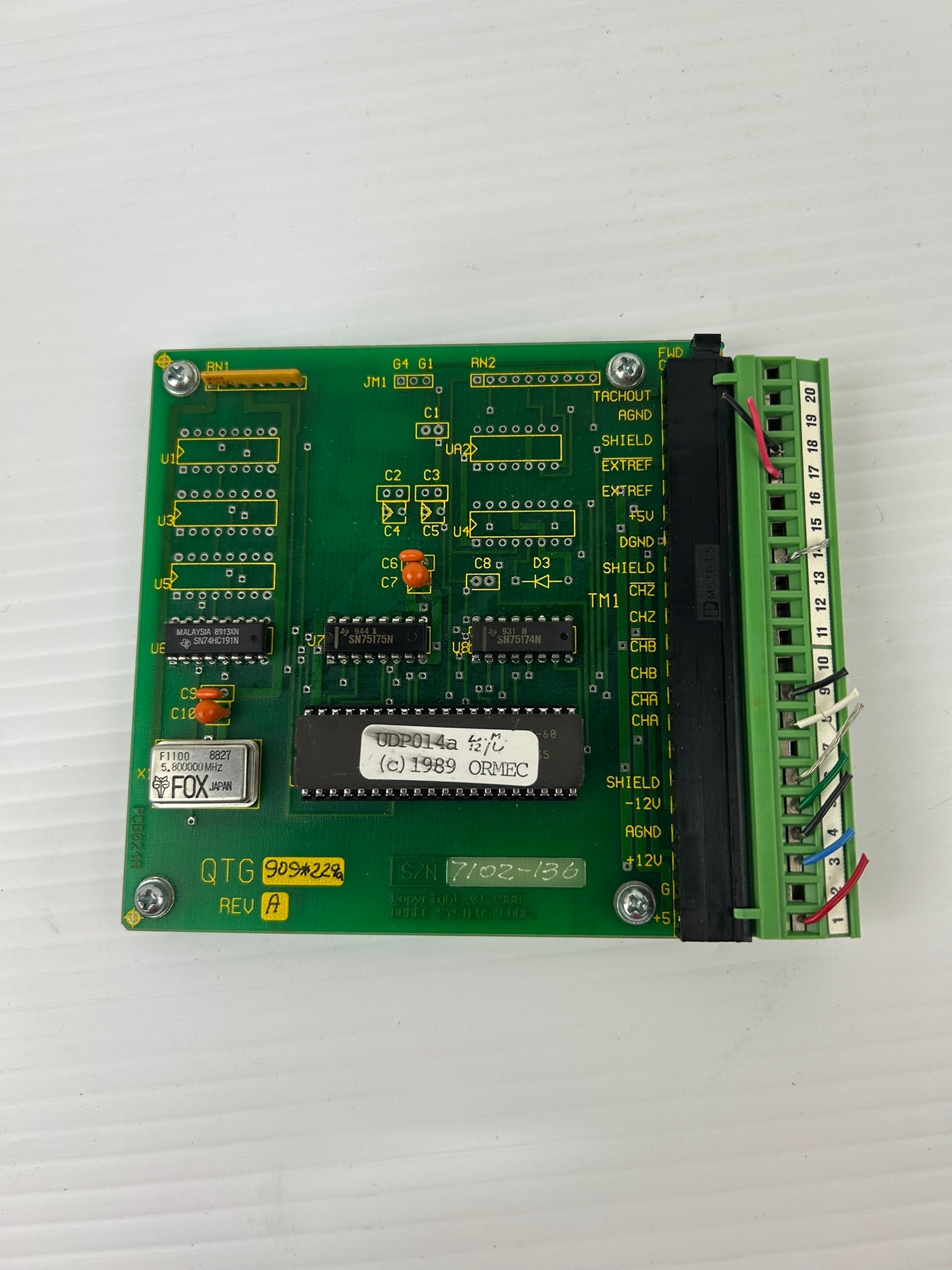 Ormec Systems Corp QTG909*229a Circuit Board PCB024A