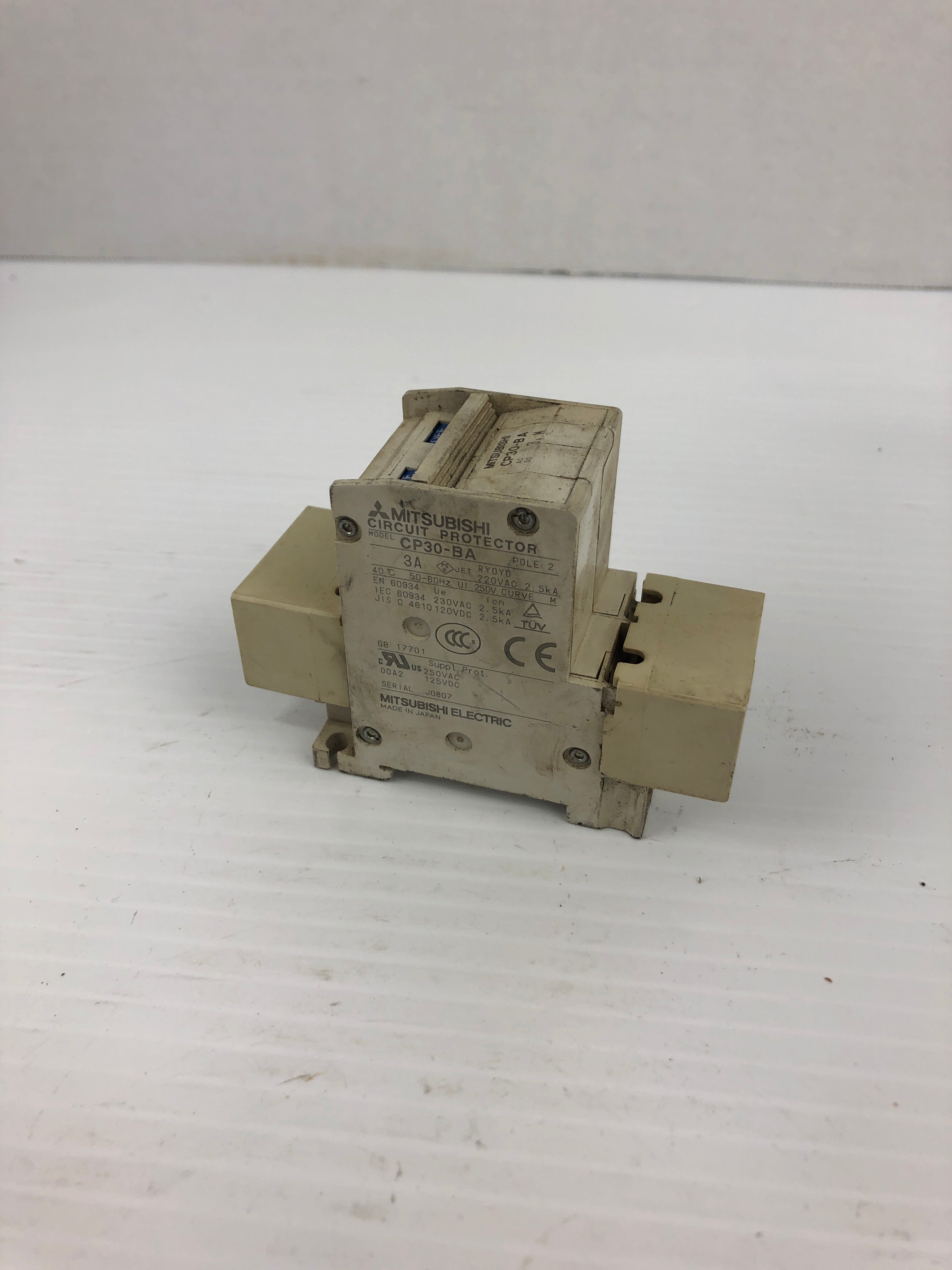 Mitsubishi Electric CP30-BA Circuit Protector 2 Pole 3A 220VAC 2.5kA 50/60 Hz