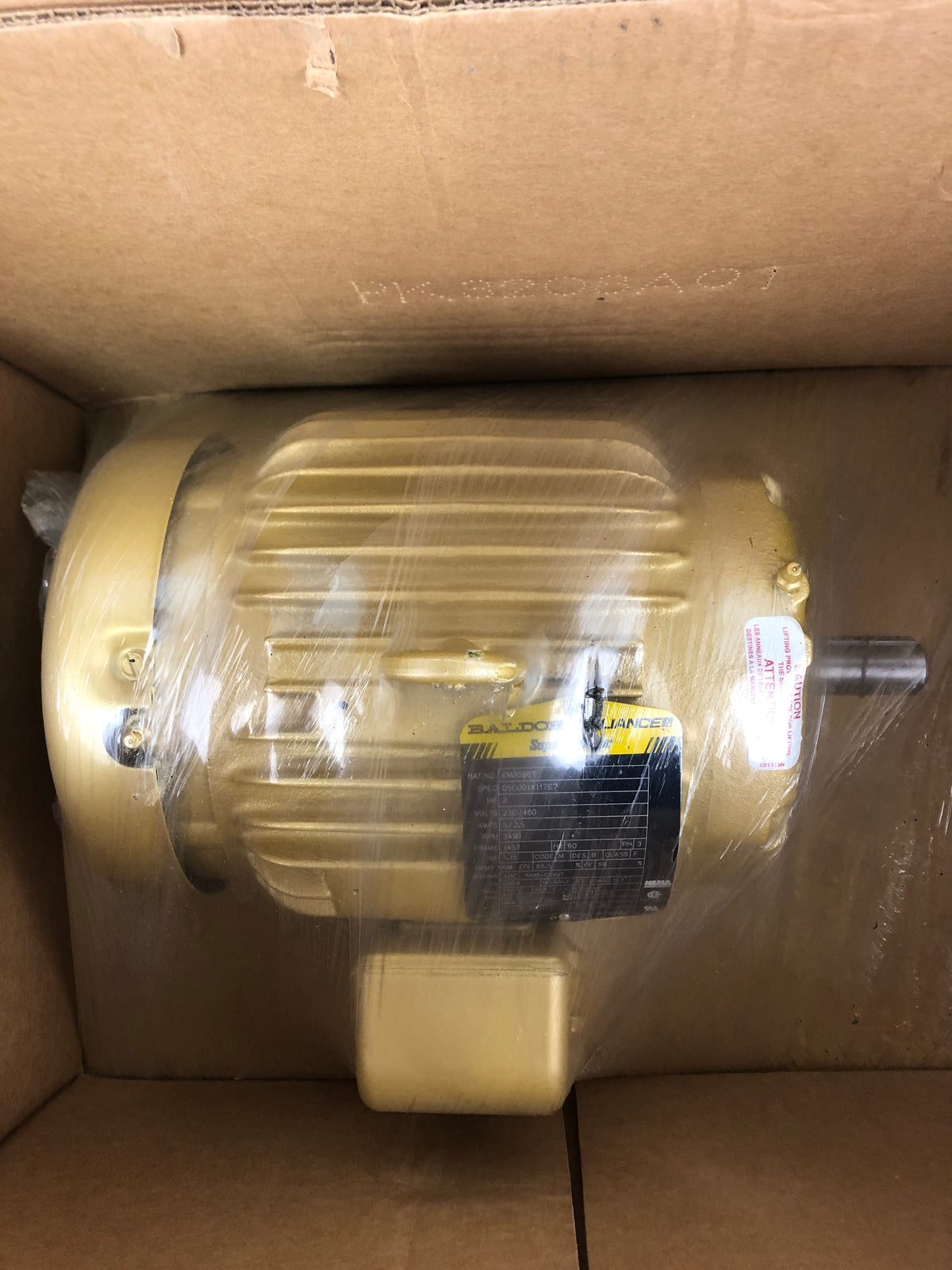 ASEA BROWN BOVERI Baldor Reliance 2HP 3490 RPM 3PH 145T EM3586T Super E Motor