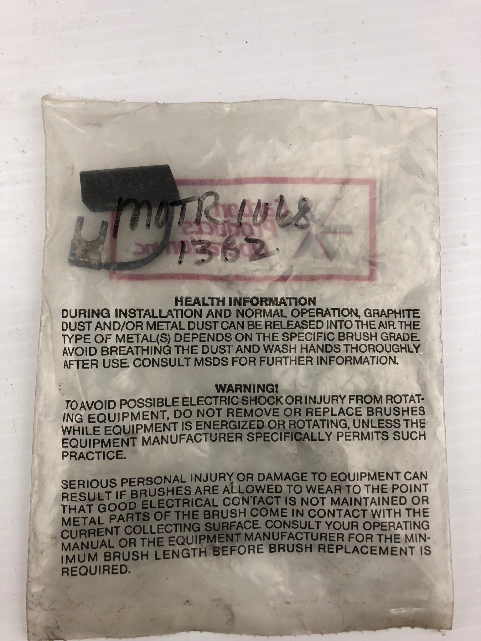 Carbon Products Operation 1068-13B2 Motor Brush