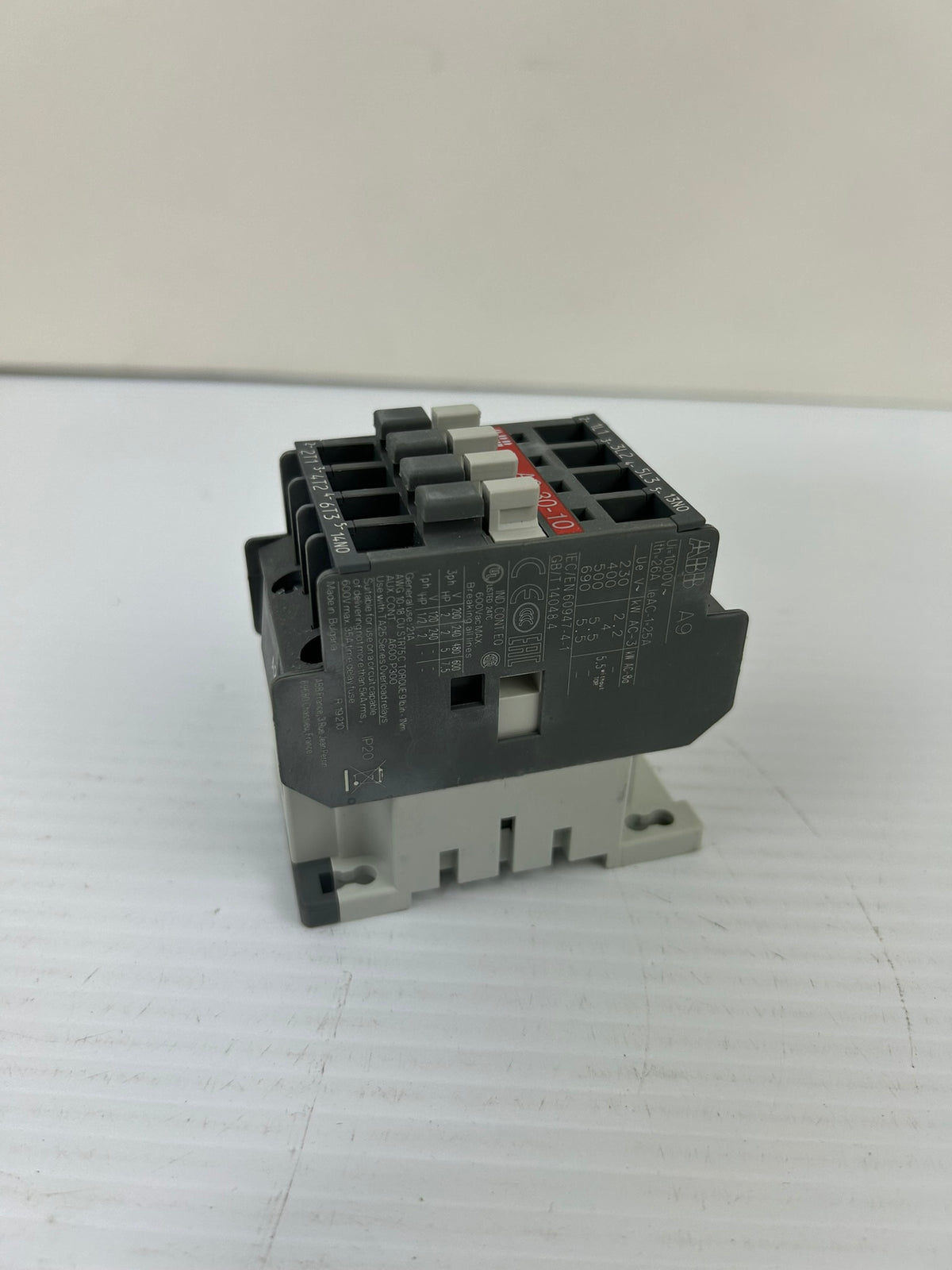 ABB A9-30-10 Contactor 110-120V 60Hz 3 Pole 1NO 25A 1SBL141001R8410