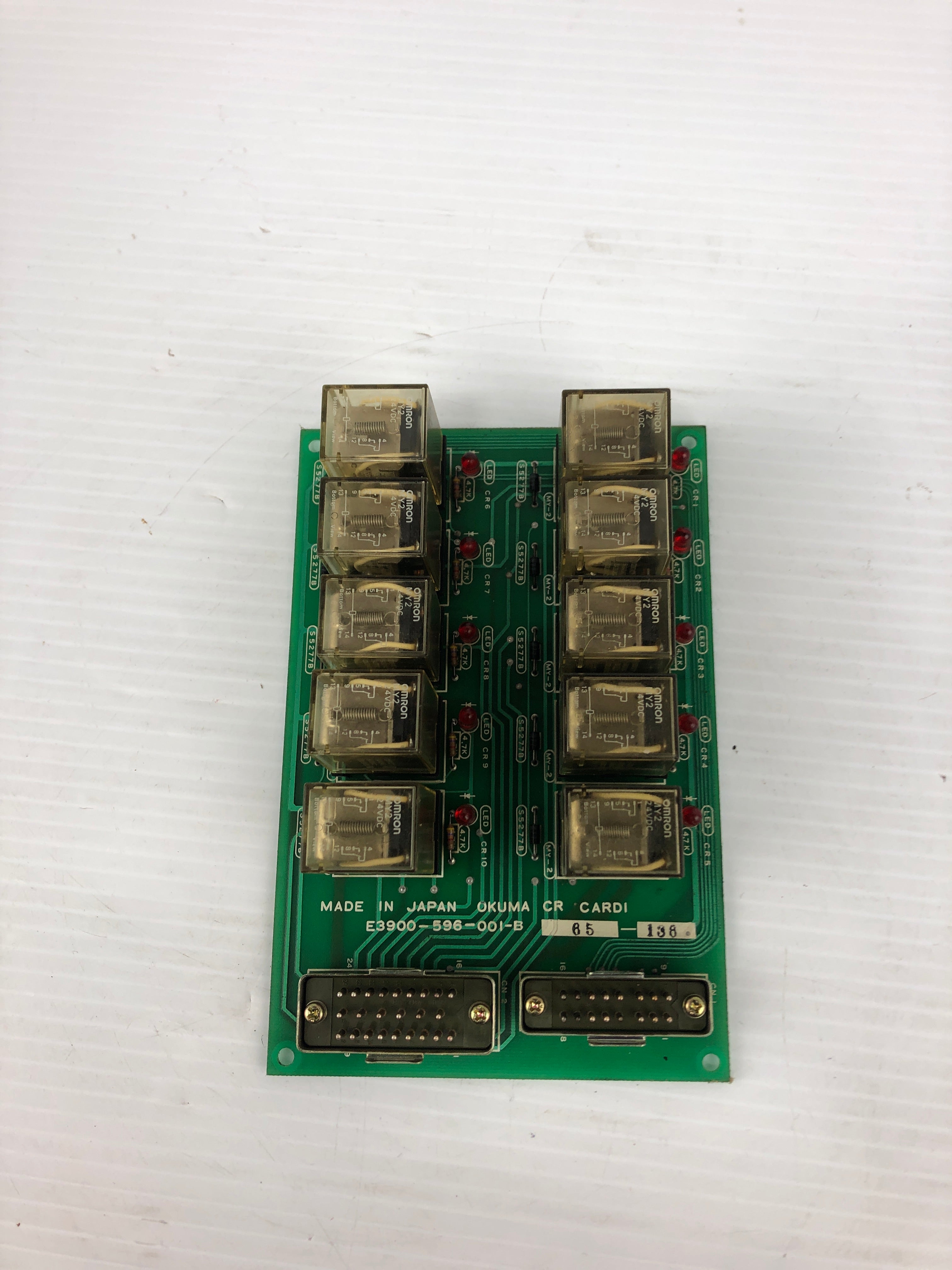 Okuma CR Cardi E3900-596-001-B Relay Board with 10 Relays