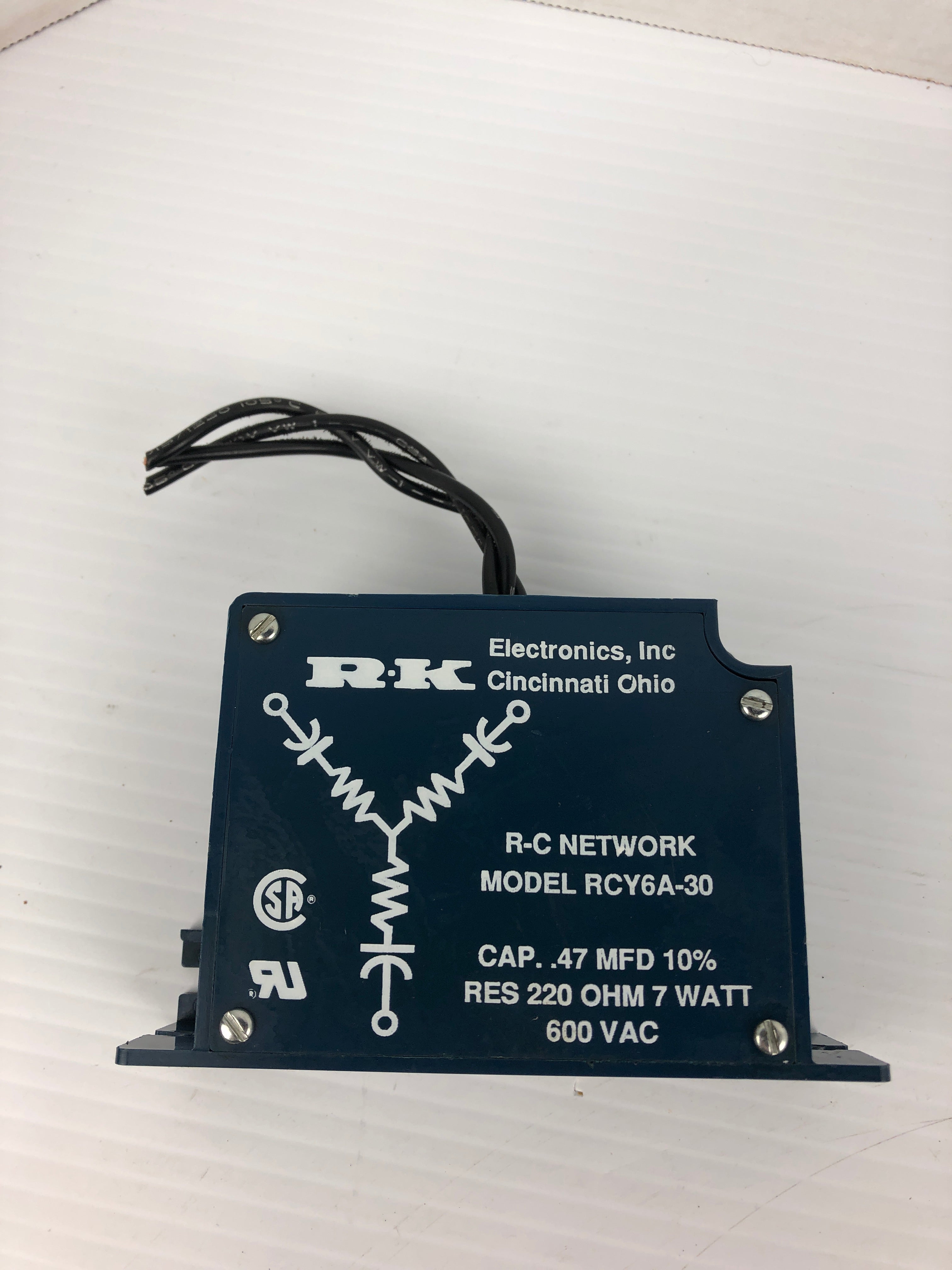 R-K Electronics RCY6A-30 Network Suppressor 600VAC 220Ω 7 Watt