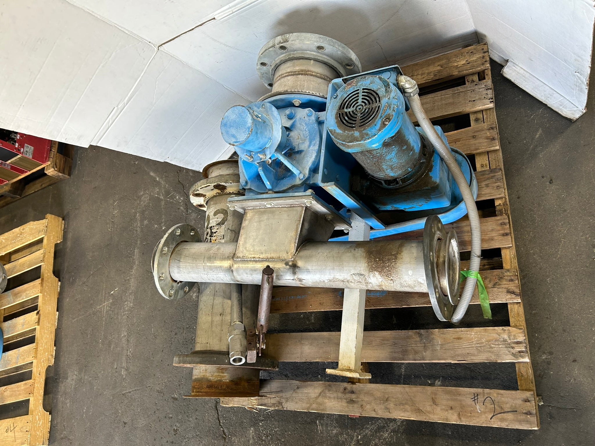 Andritz Sprout 10X8 STD Blower Rotary Airlock Valve w/ Gearbox & Motor 07-00059