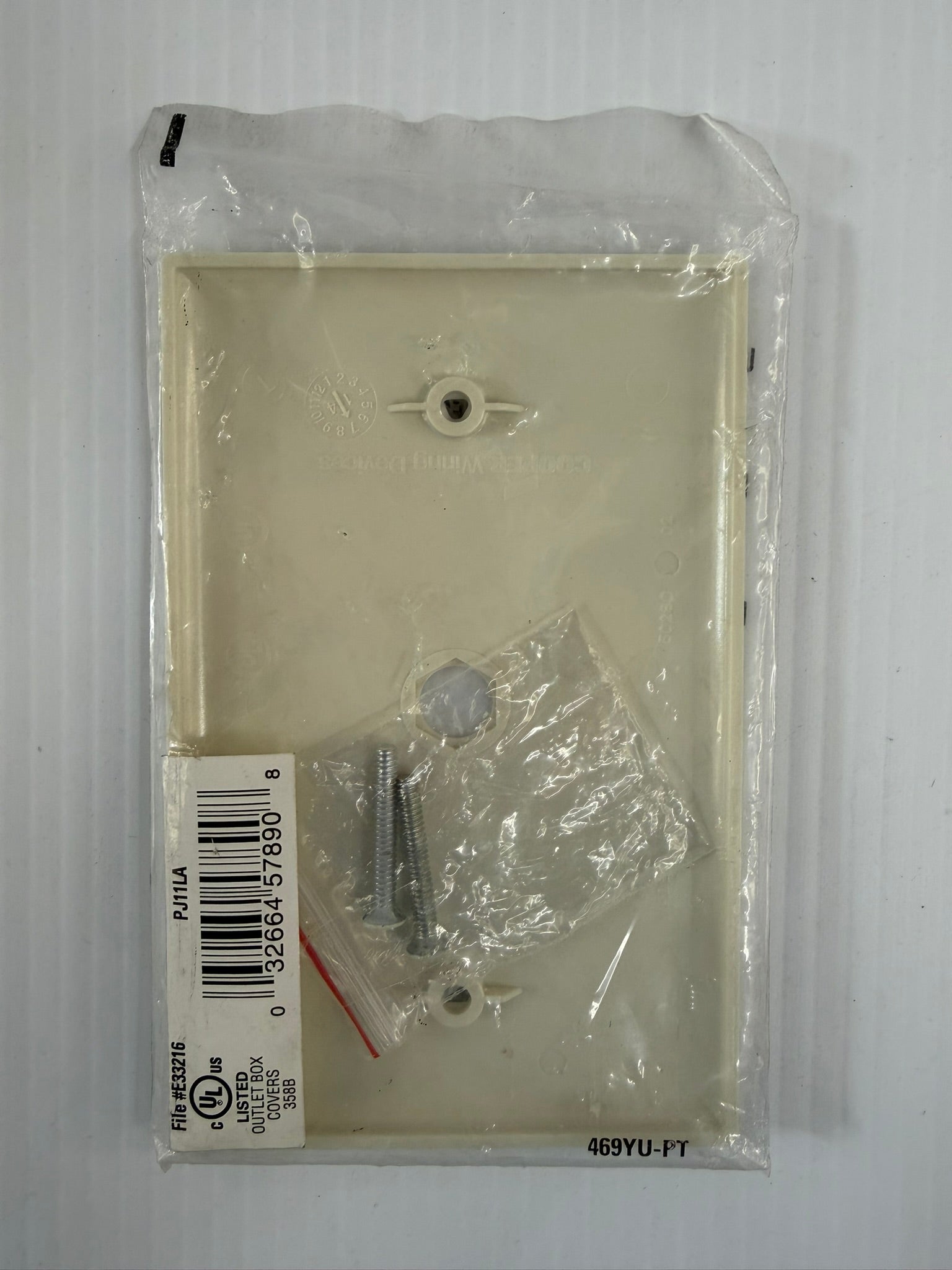 Cooper Wiring PJ11LA Lot of 12 1 Gang Phone Wallplate Cover